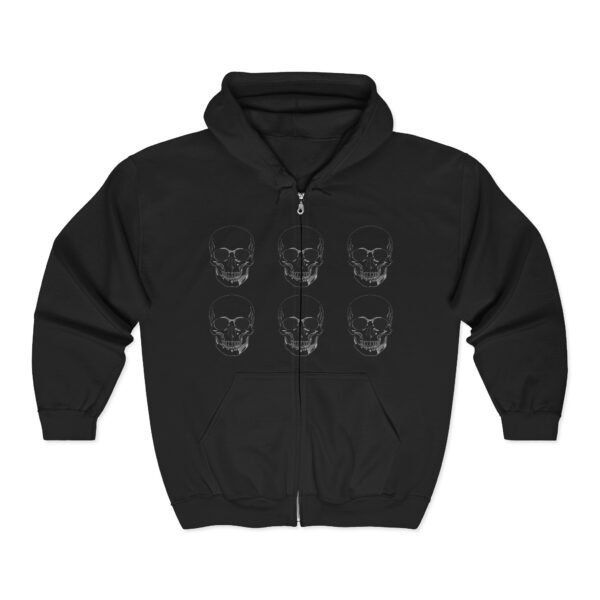 Skull Grid Zip Hoodie