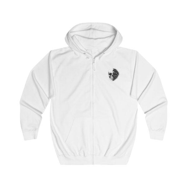 Crescent Moon Skull Zip Hoodie