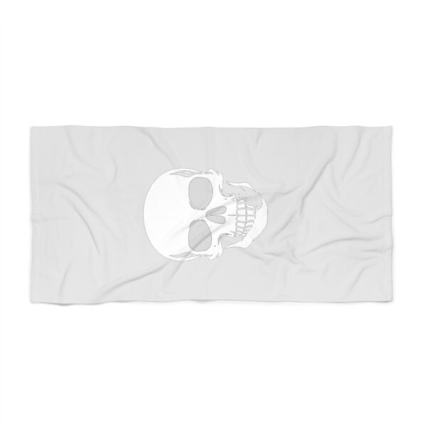 Skull Beach Towel – Minimal White Skull Design, Lightweight Beach & Pool Towel