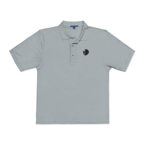 Embroidered Heart Skull Polo