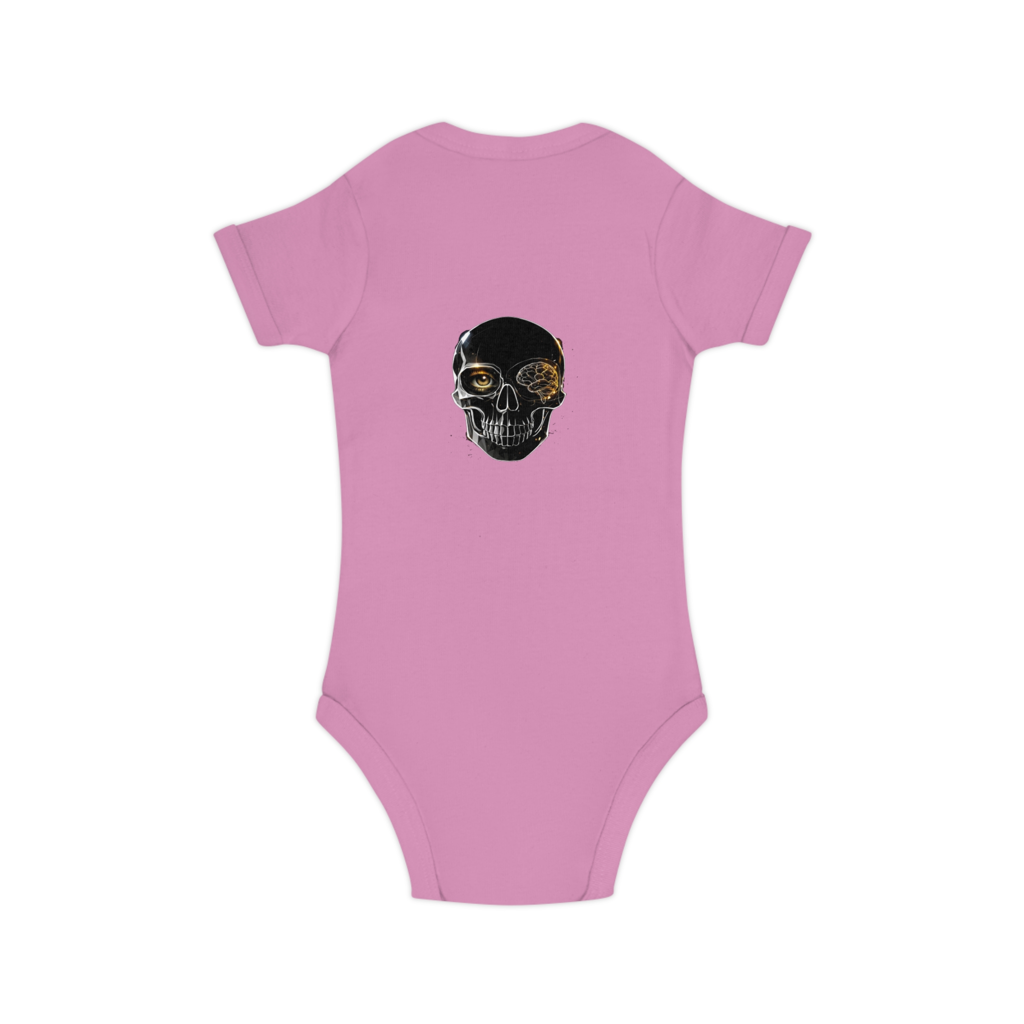 Baby Bodysuit "Speak Anyway" with Gold Skull Graphic — Cute Edgy Infant Onesie - Image 11