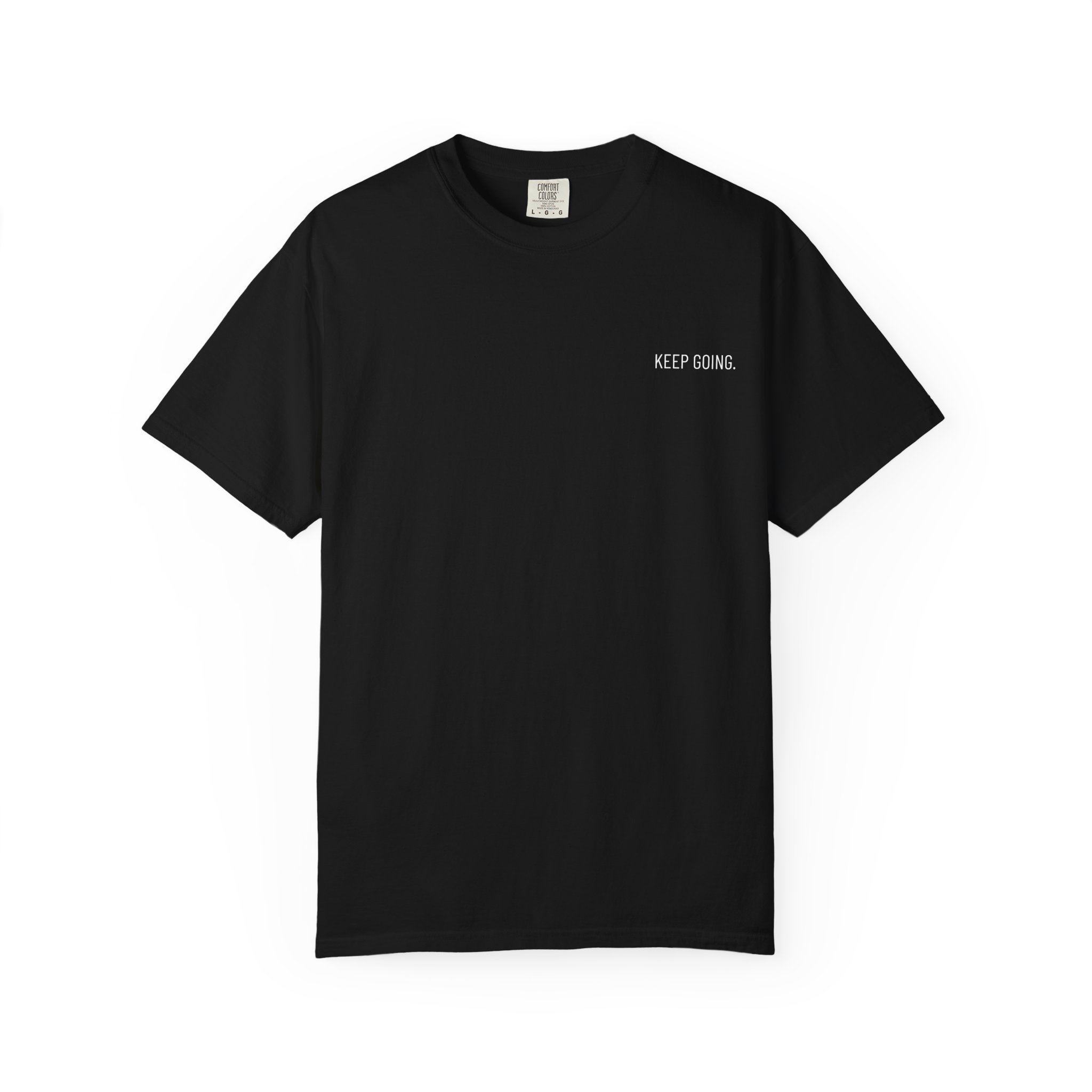 Skull Back Tee — 'Keep Going' Minimalist Garment-Dyed T-Shirt - Image 2
