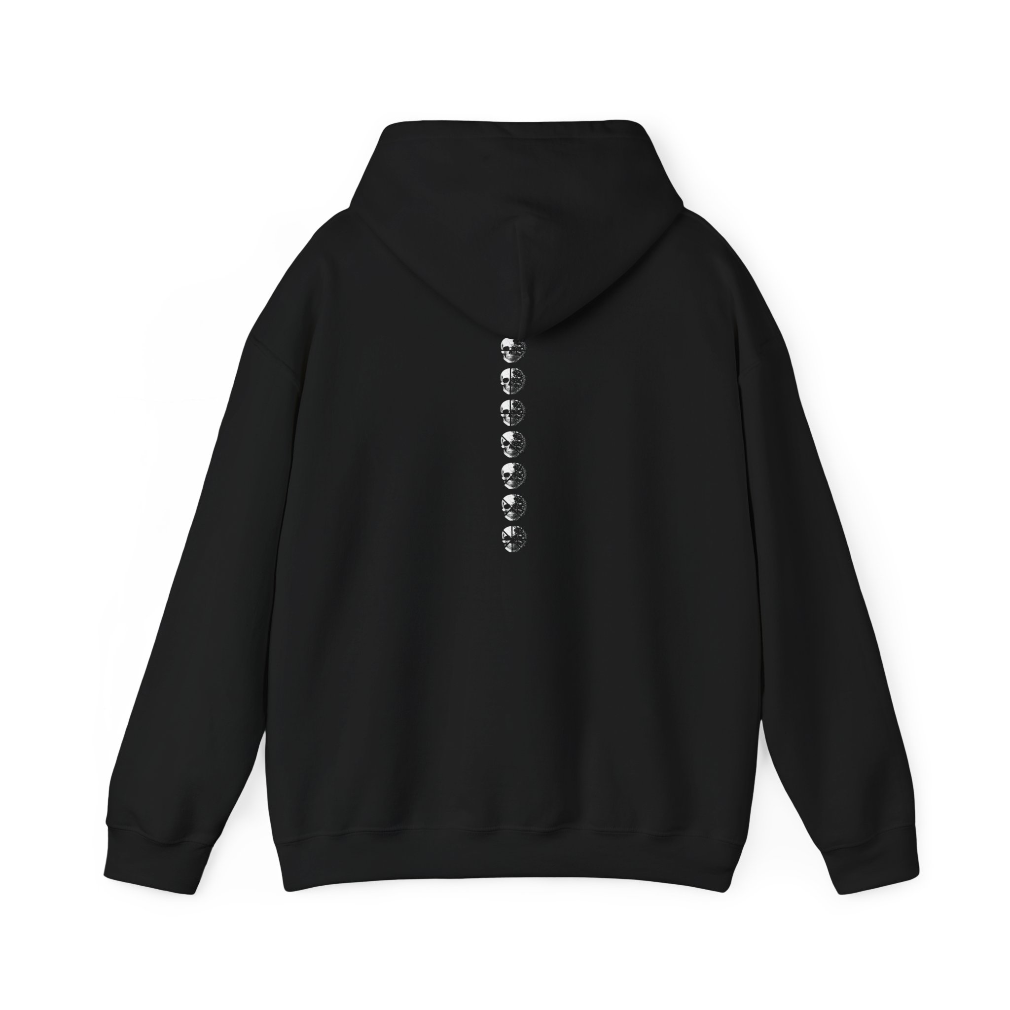 Minimal Skull Hoodie — Subtle White Skull Chest Design - Image 11
