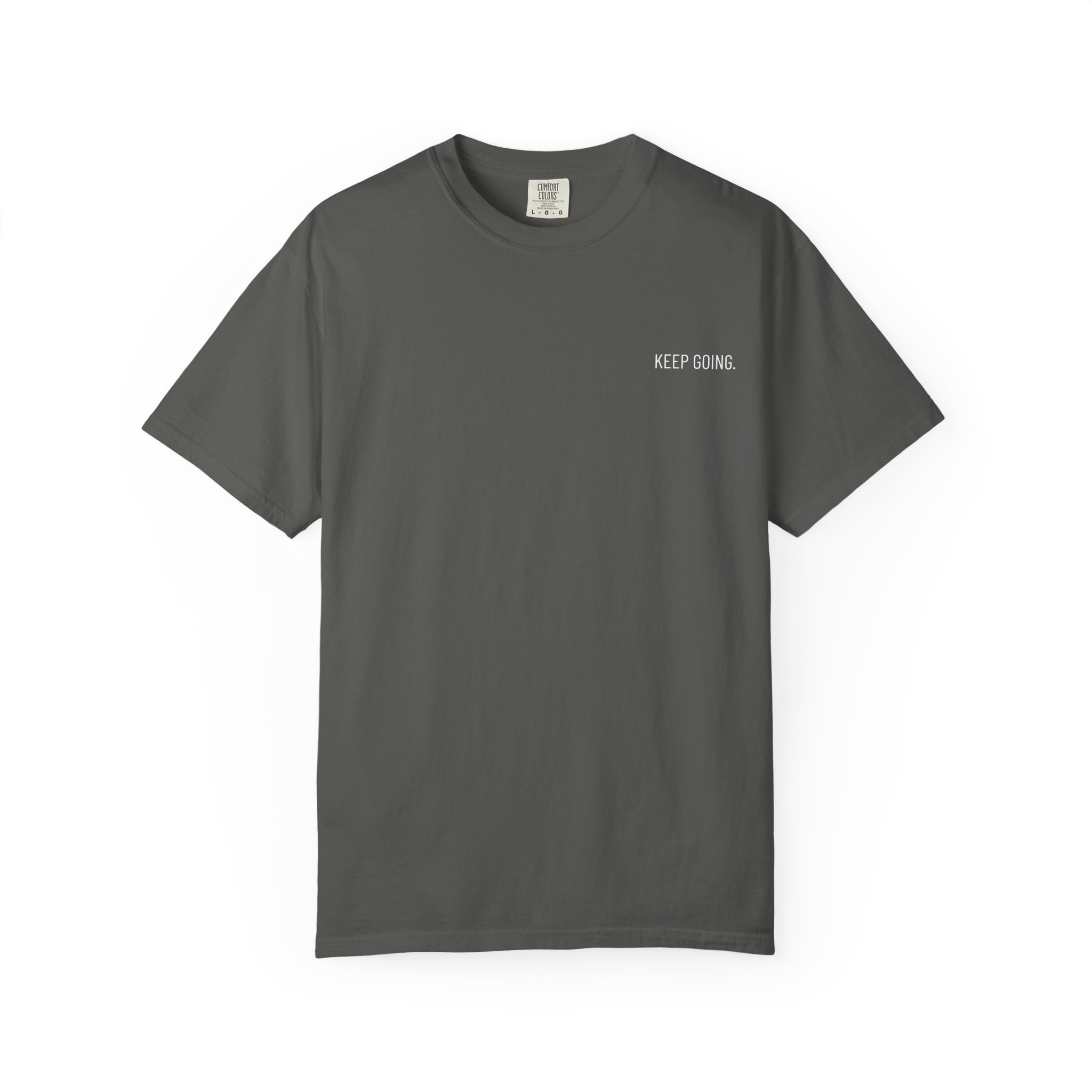 Skull Back Tee — 'Keep Going' Minimalist Garment-Dyed T-Shirt - Image 11