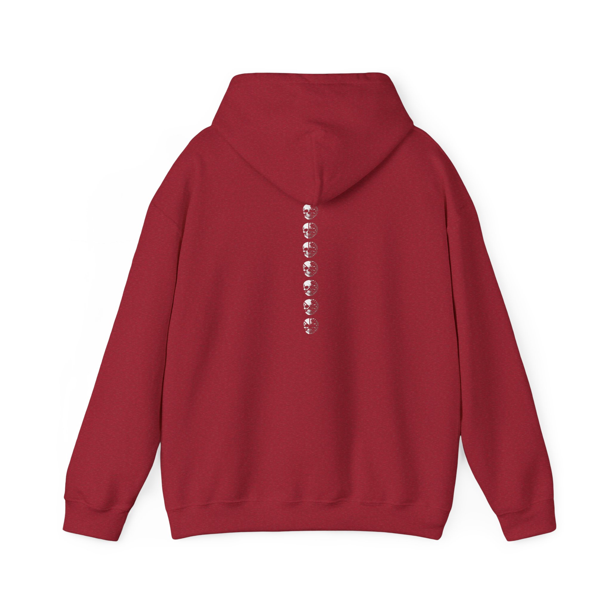 Minimal Skull Hoodie — Subtle White Skull Chest Design - Image 47