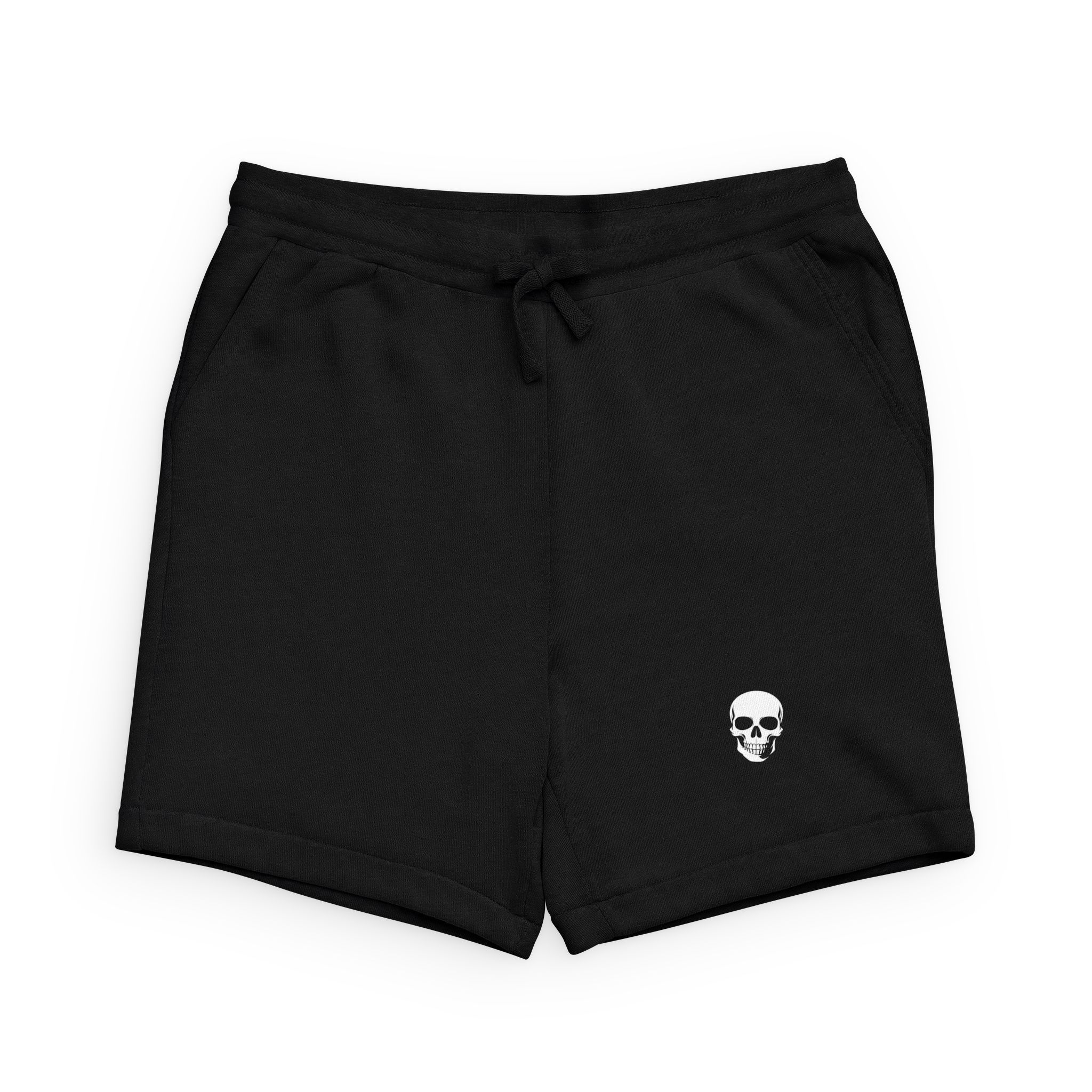 Skull Embroidered Sweatshorts - Image 2