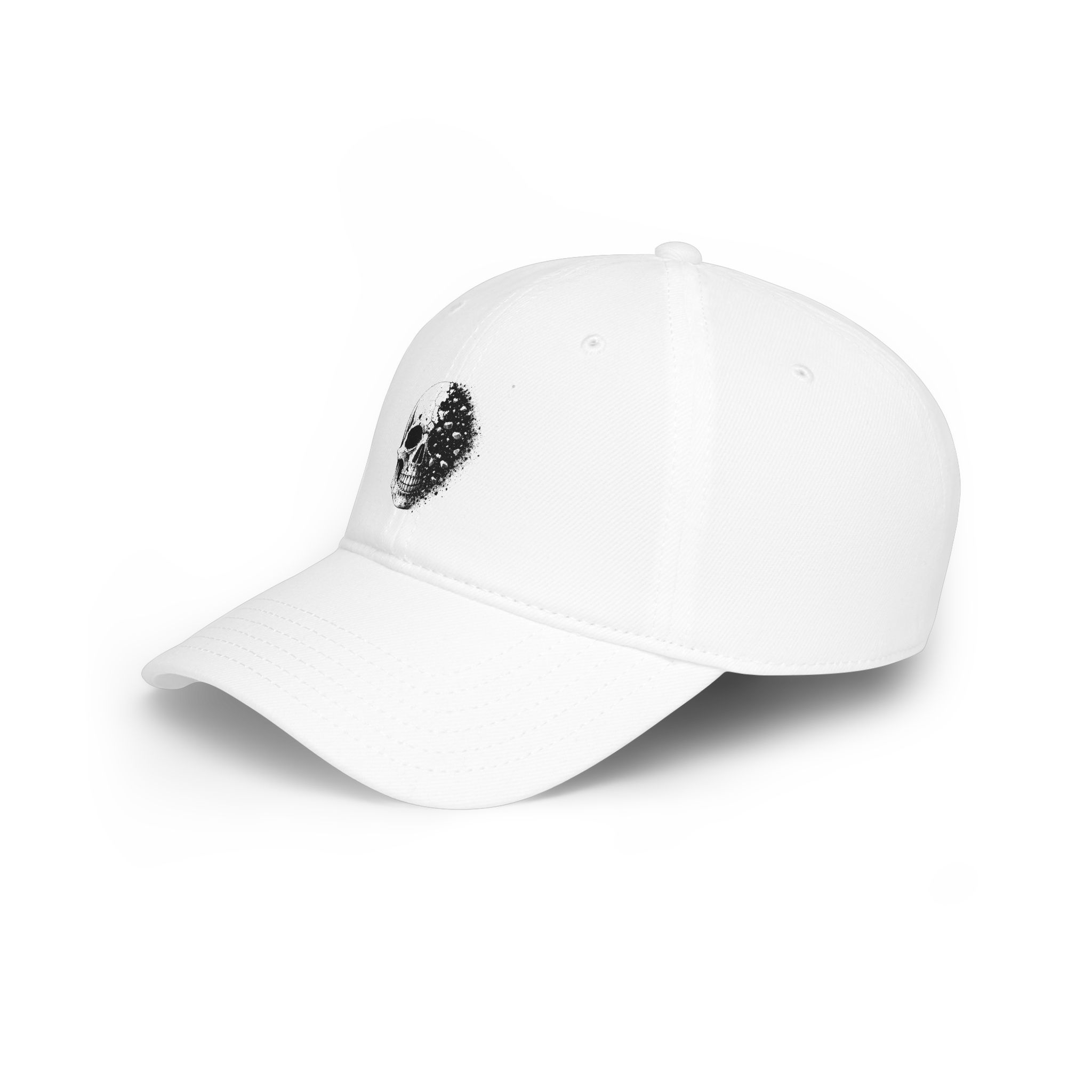 Skull Fade Low Profile Baseball Cap — Minimal Gothic Moon Skull Design - Image 4