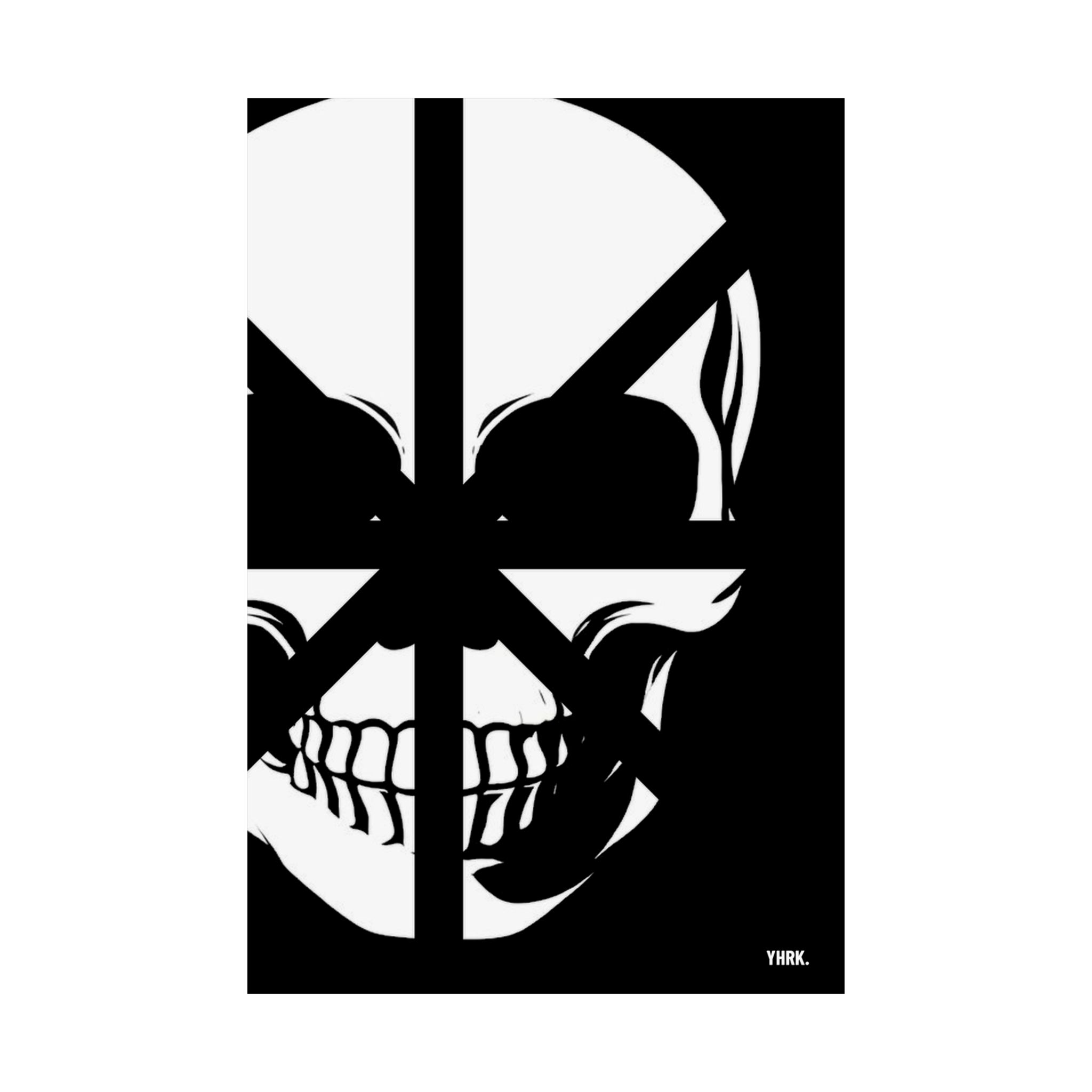 Skull Window Matte Poster — Black & White Gothic Wall Art - Image 39