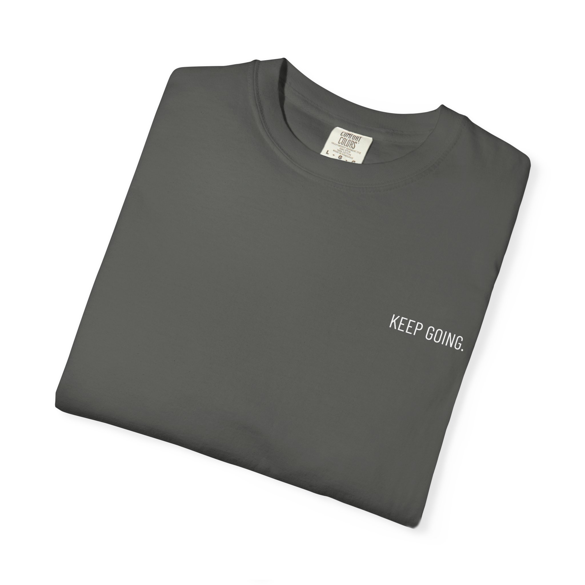 Skull Back Tee — 'Keep Going' Minimalist Garment-Dyed T-Shirt - Image 13