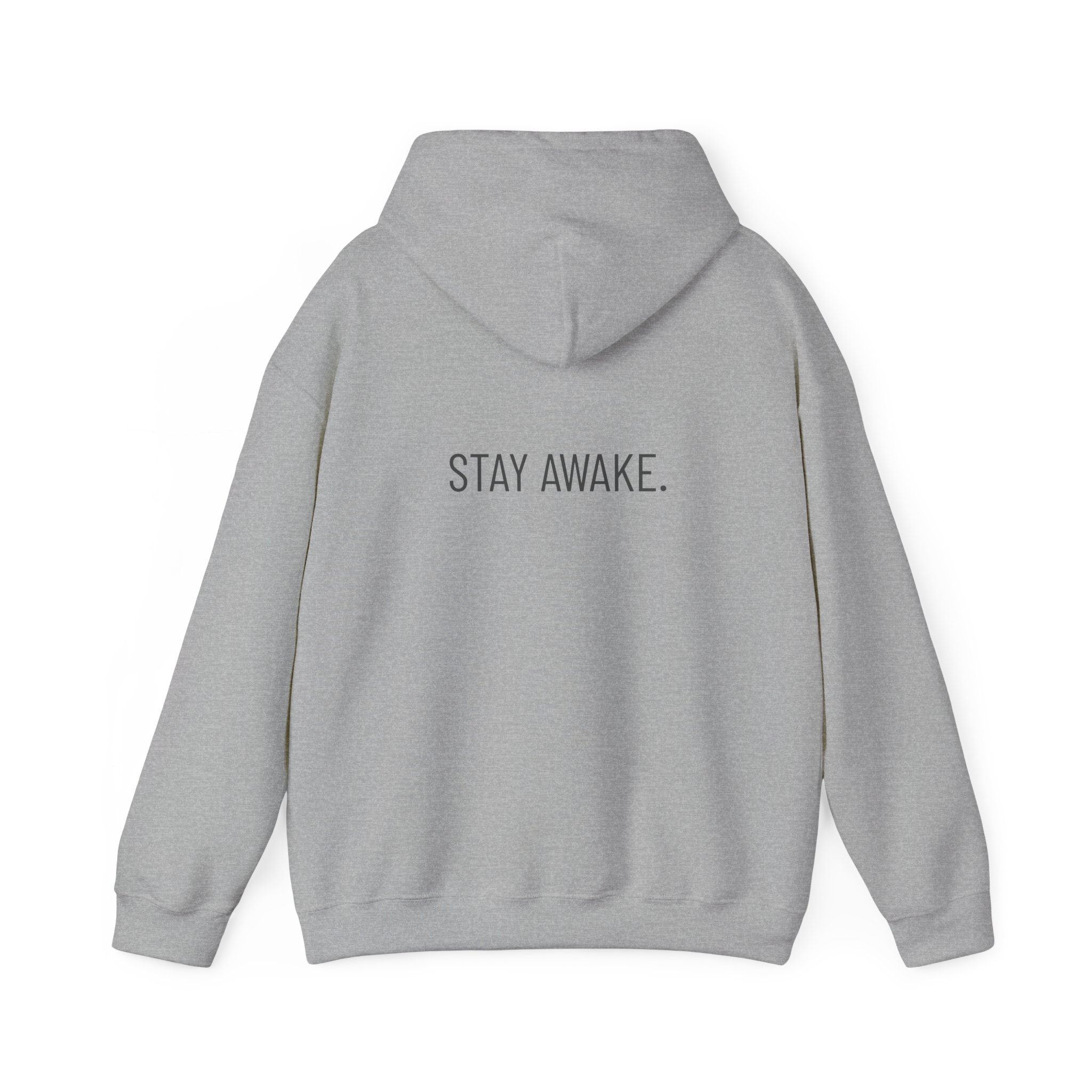 Stay Awake Hoodie — Minimal Skull Graphic Pullover - Image 3
