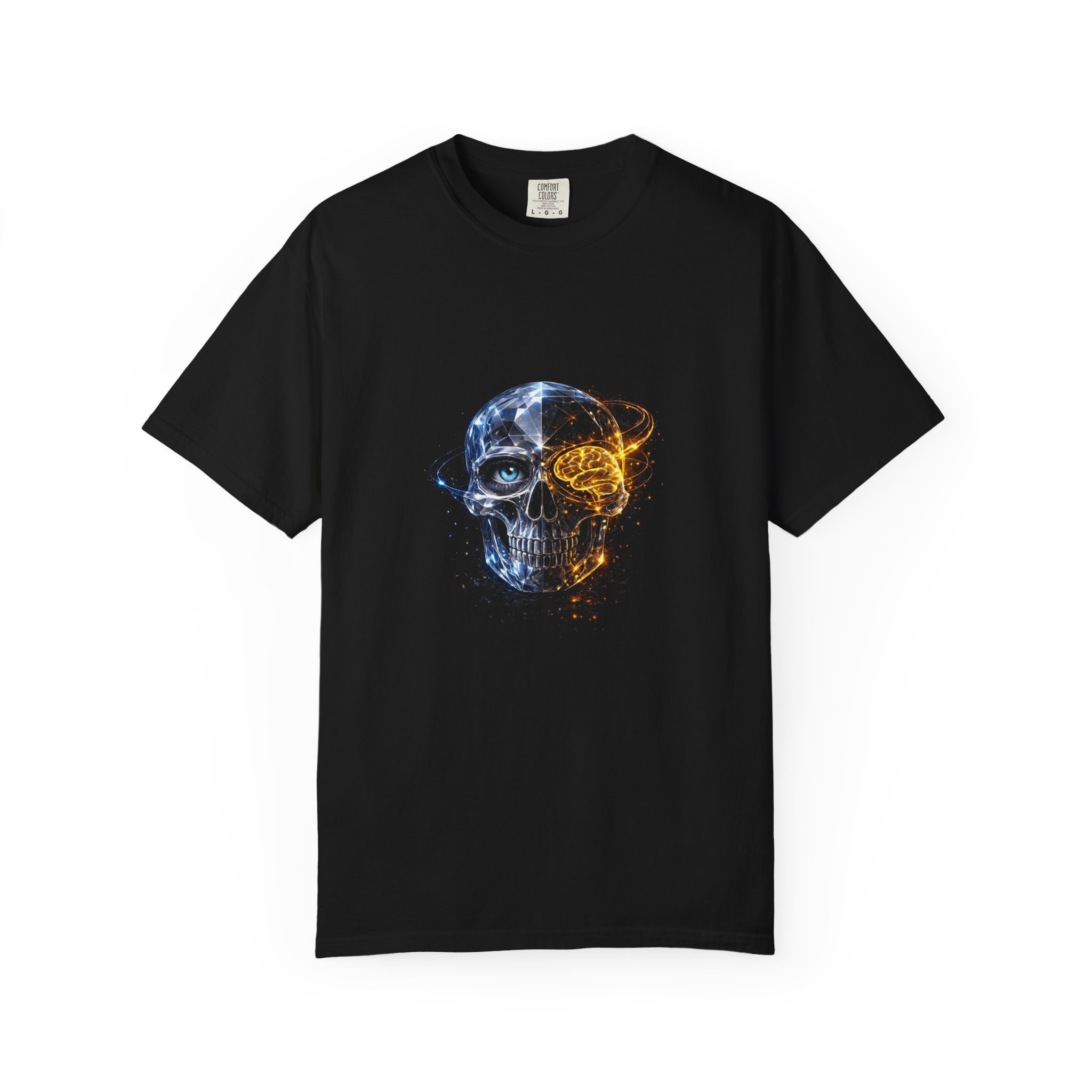 Skull and Rose Art Tee — Watercolor Skull Graphic T-Shirt - Image 38