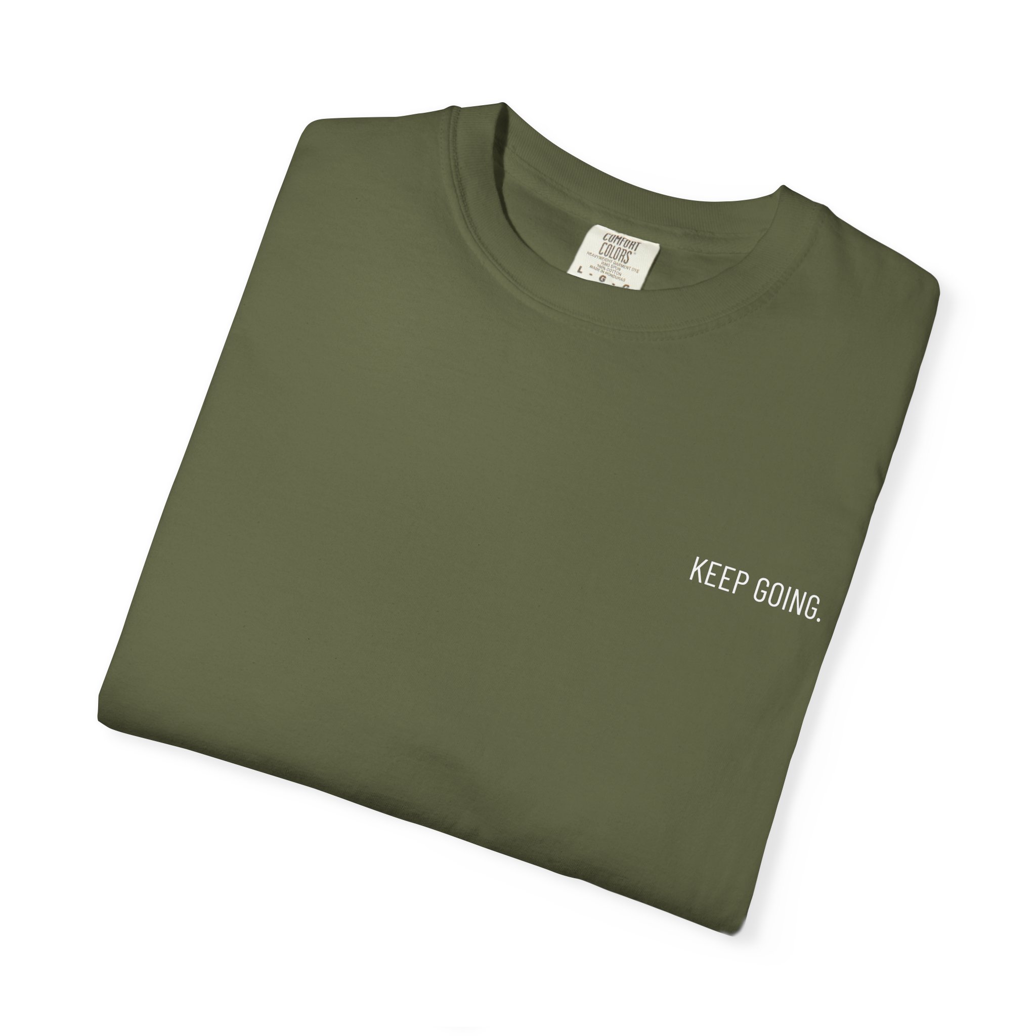 Skull Back Tee — 'Keep Going' Minimalist Garment-Dyed T-Shirt - Image 16