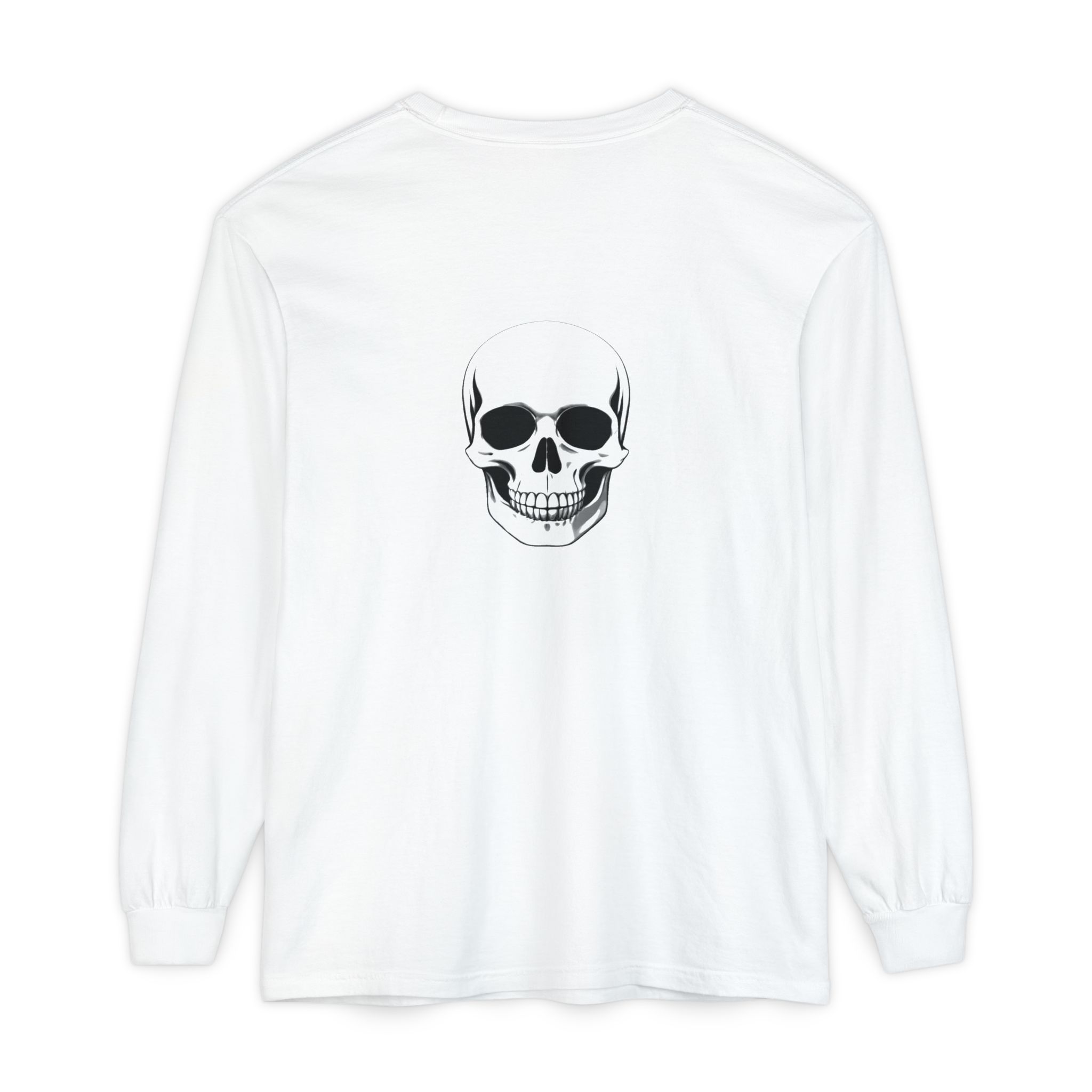 Keep Going Long Sleeve Tee — Minimal Skull Graphic - Image 3