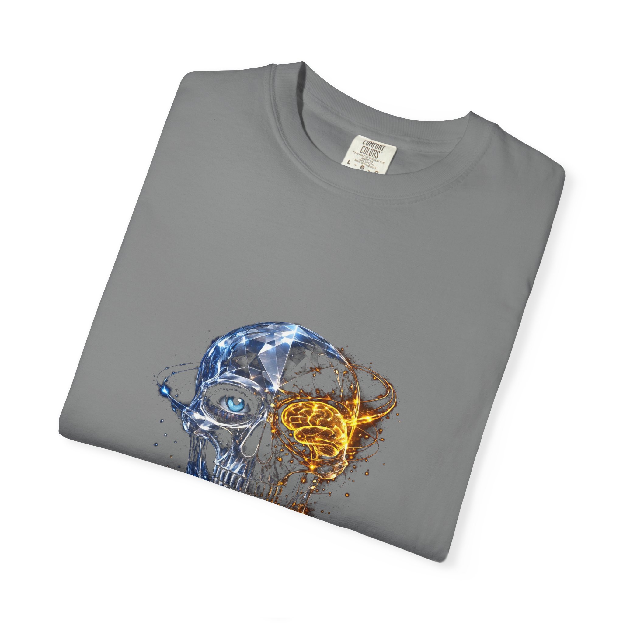 Skull and Rose Art Tee — Watercolor Skull Graphic T-Shirt - Image 28