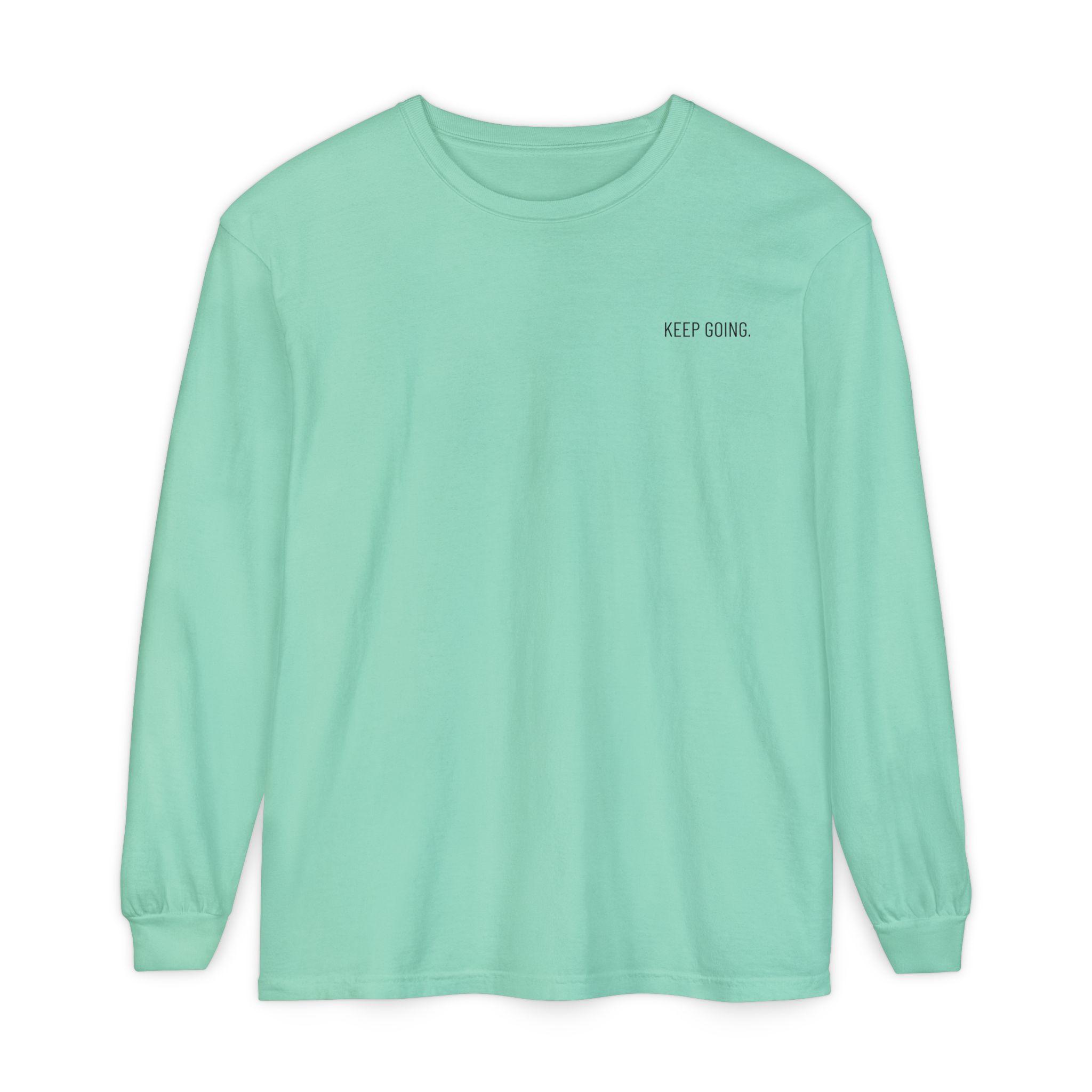 Keep Going Long Sleeve Tee — Minimal Skull Graphic - Image 8