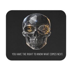 YHRK Mouse Pad — You Have The Right To Know What Comes Next. · LVL4 · Skull LVL4