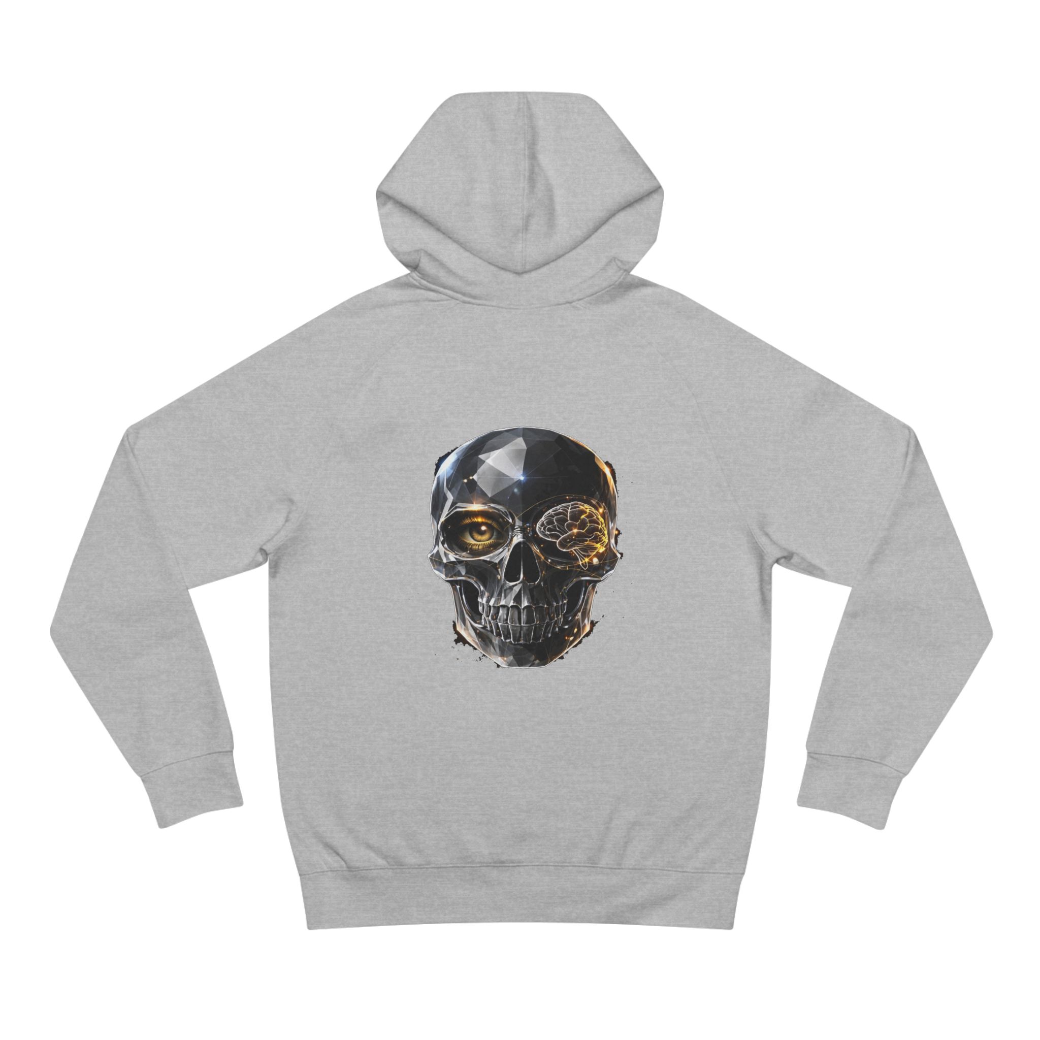 Skull Graphic Hoodie — Metallic Black Skull - Image 9