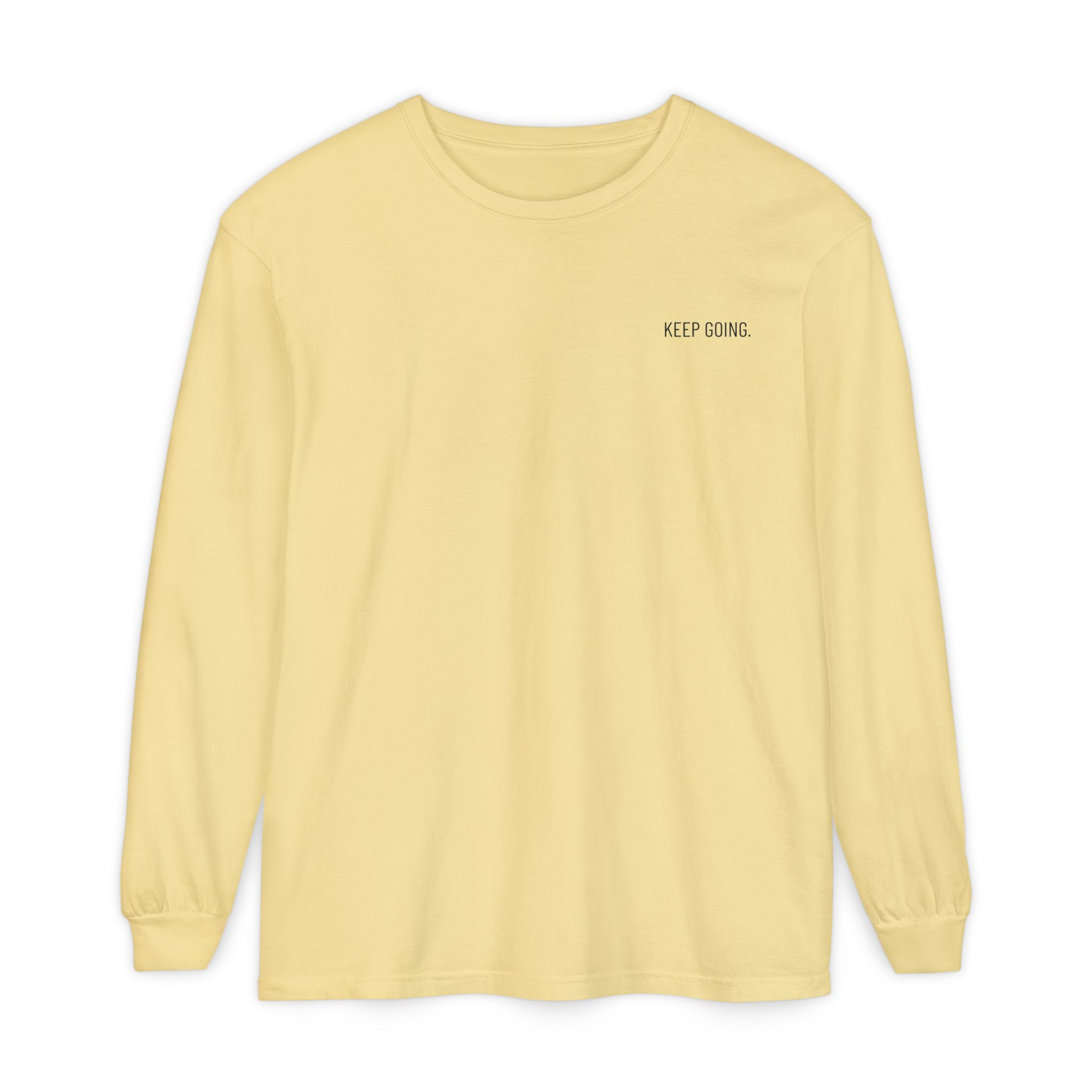 Keep Going Long Sleeve Tee — Minimal Skull Graphic - Image 6