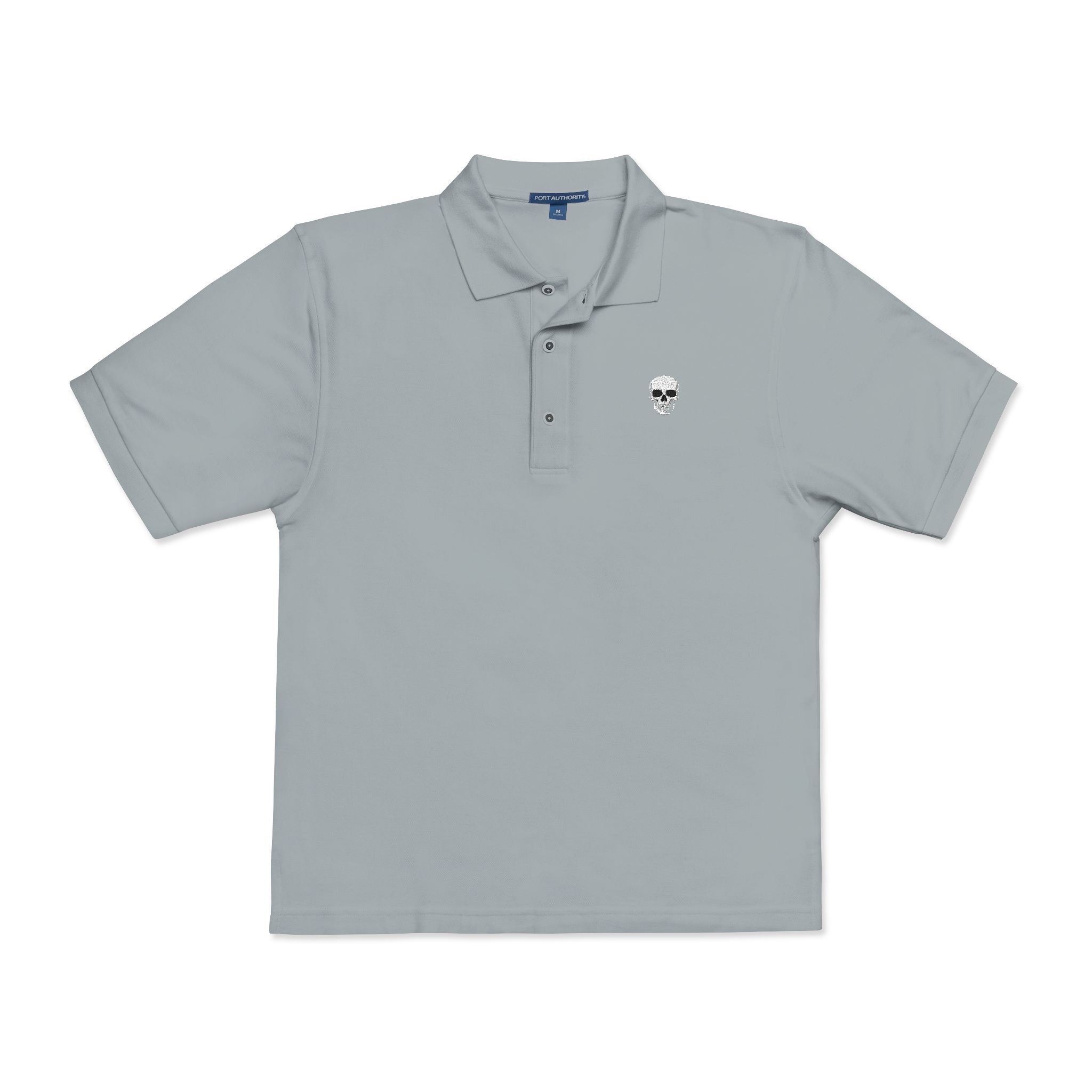 Skull & Roses Embroidered Polo Shirt - Image 2