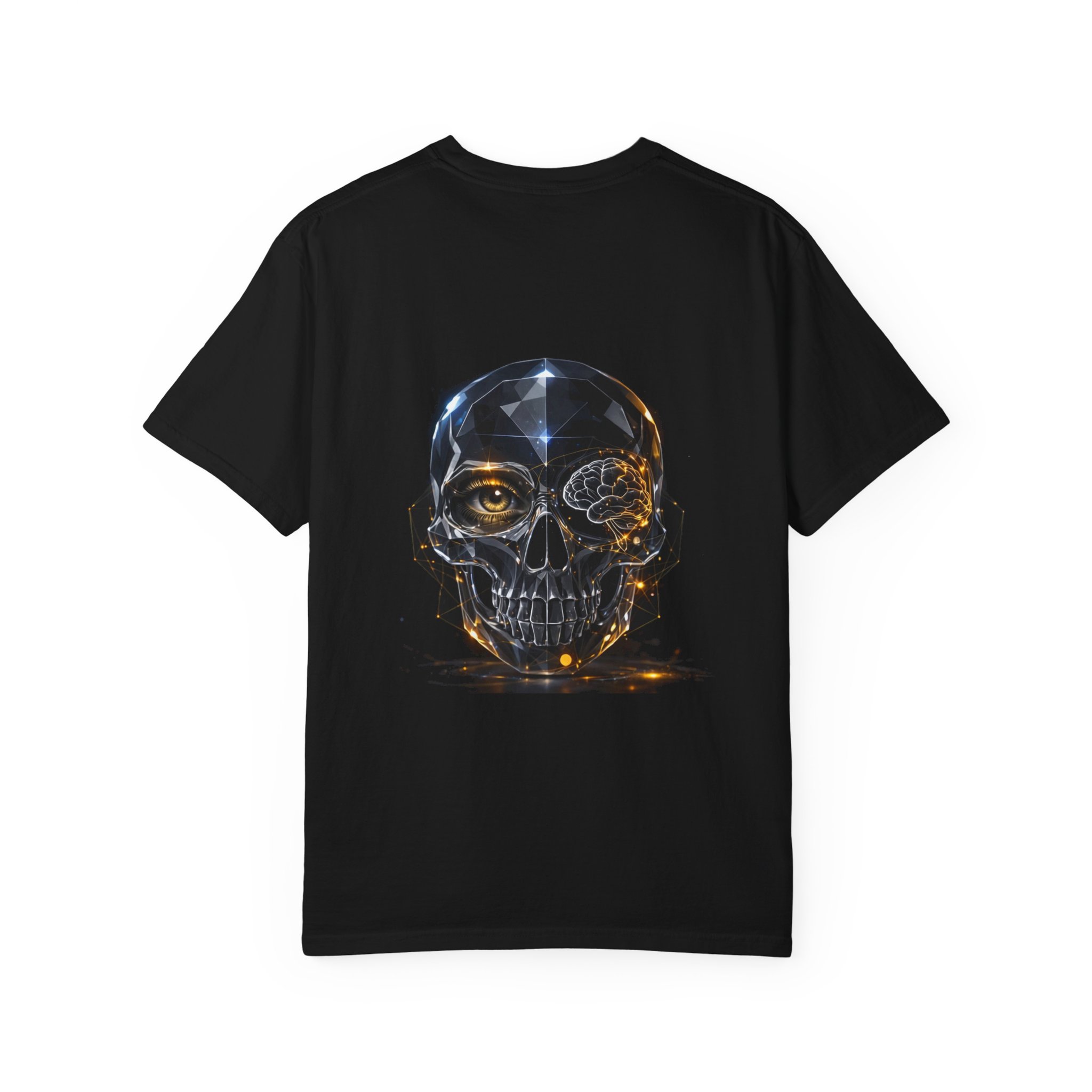 Keep Standing Skull T-Shirt — Futuristic Metallic Skull Graphic Tee - Image 2