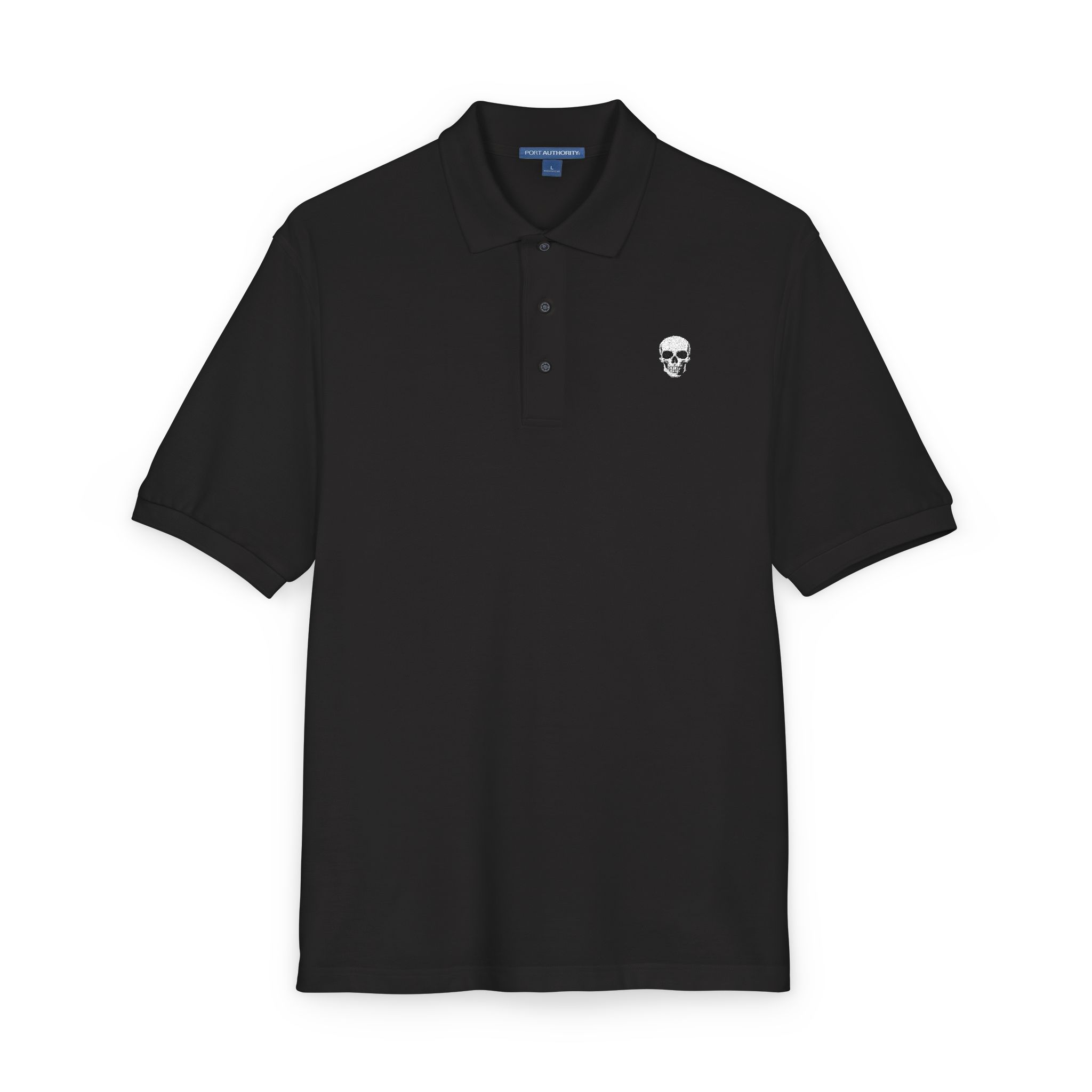 Skull & Roses Embroidered Polo Shirt - Image 6