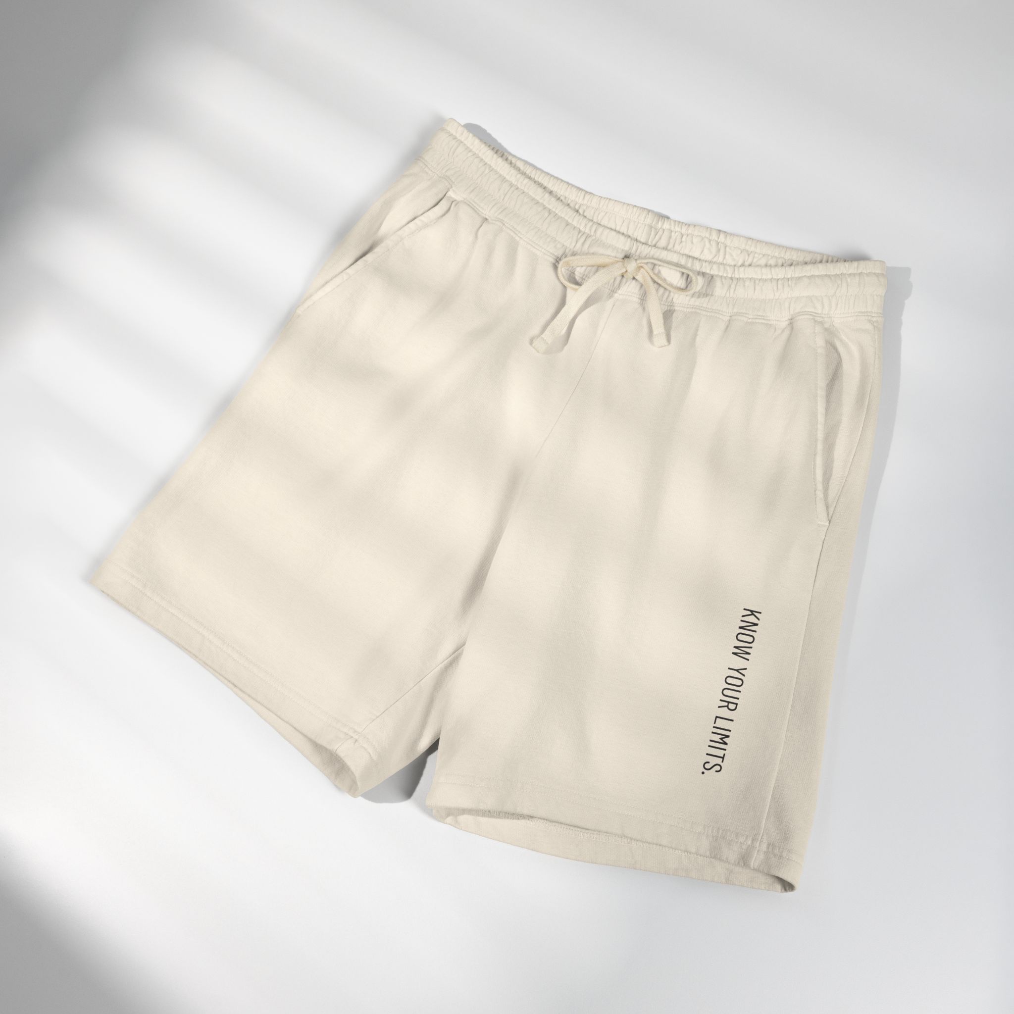 Lightweight Fleece Sweat Shorts — "Know Your Limits" Casual Lounge Shorts - Image 4