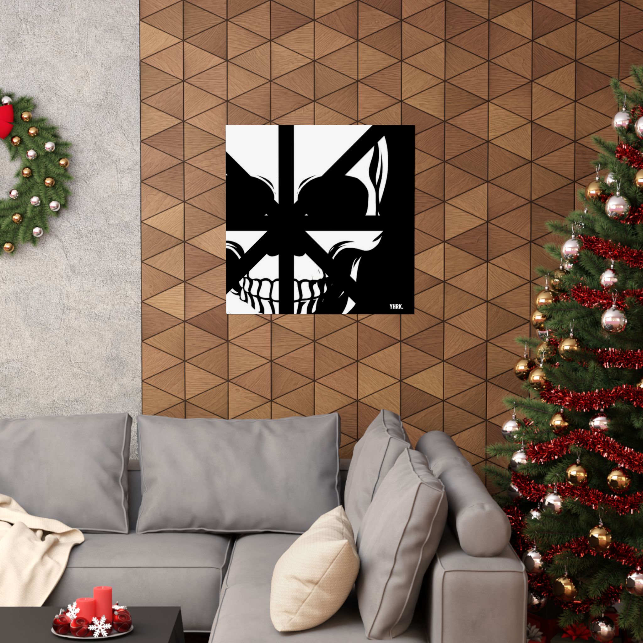 Skull Window Matte Poster — Black & White Gothic Wall Art - Image 33