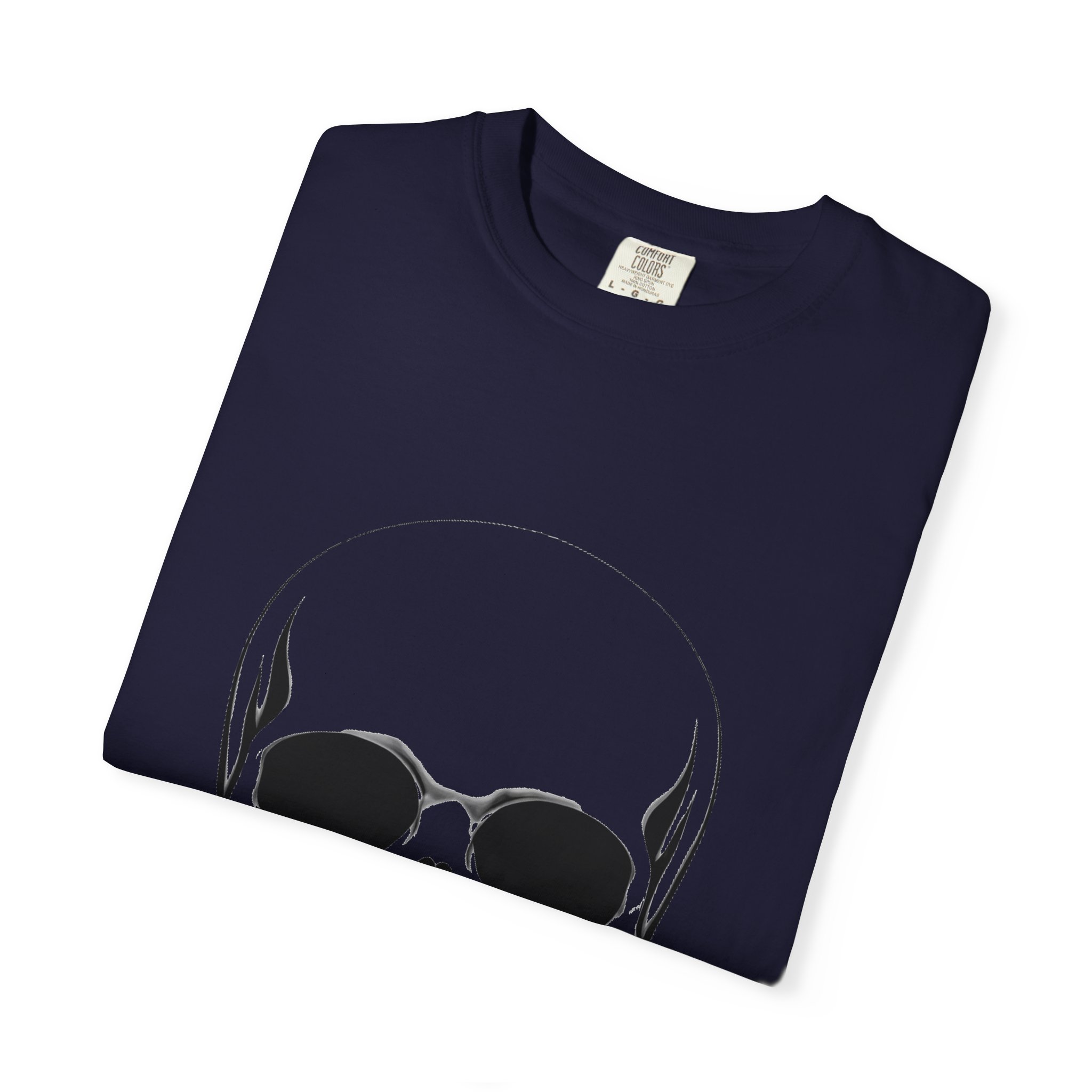 Sketched Skull Graphic T-Shirt — Dark Gothic Skull Tee - Image 8
