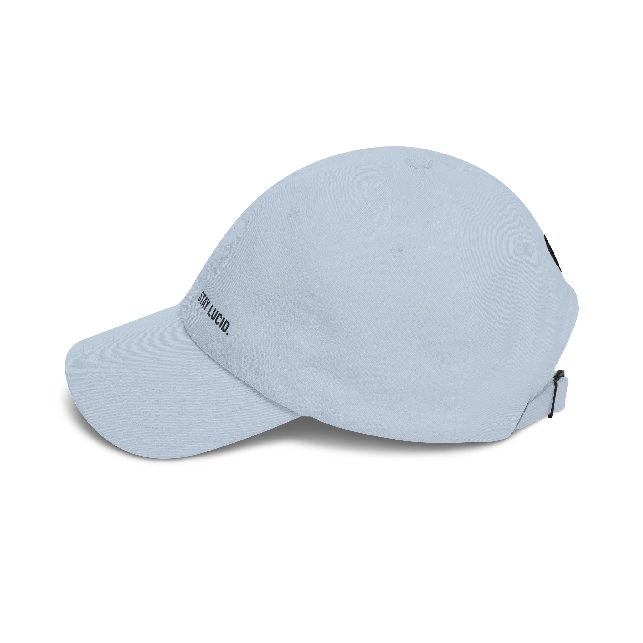 Stay Lucid Dad Cap — Minimal Embroidered White Baseball Hat - Image 19