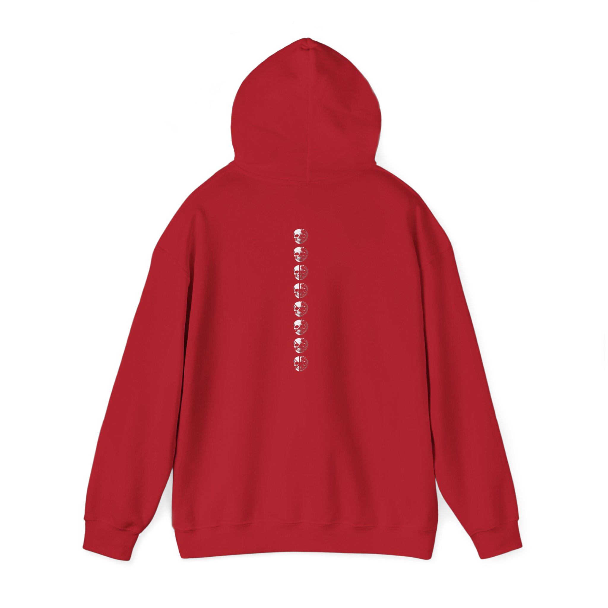 Minimal Skull Hoodie — Subtle White Skull Chest Design - Image 52