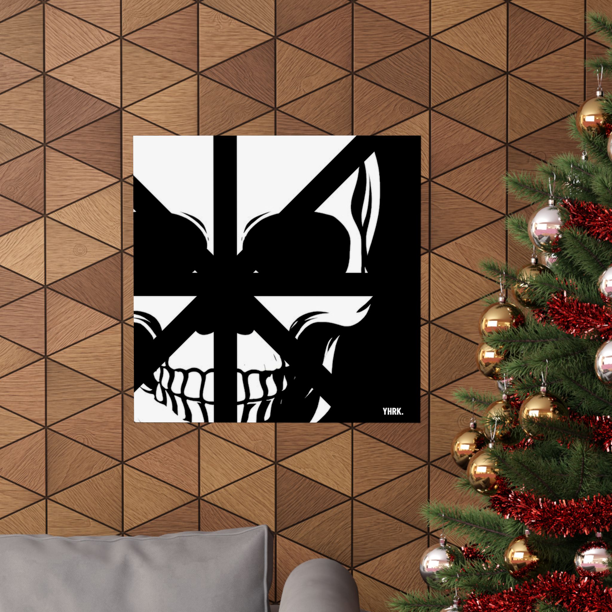 Skull Window Matte Poster — Black & White Gothic Wall Art - Image 45
