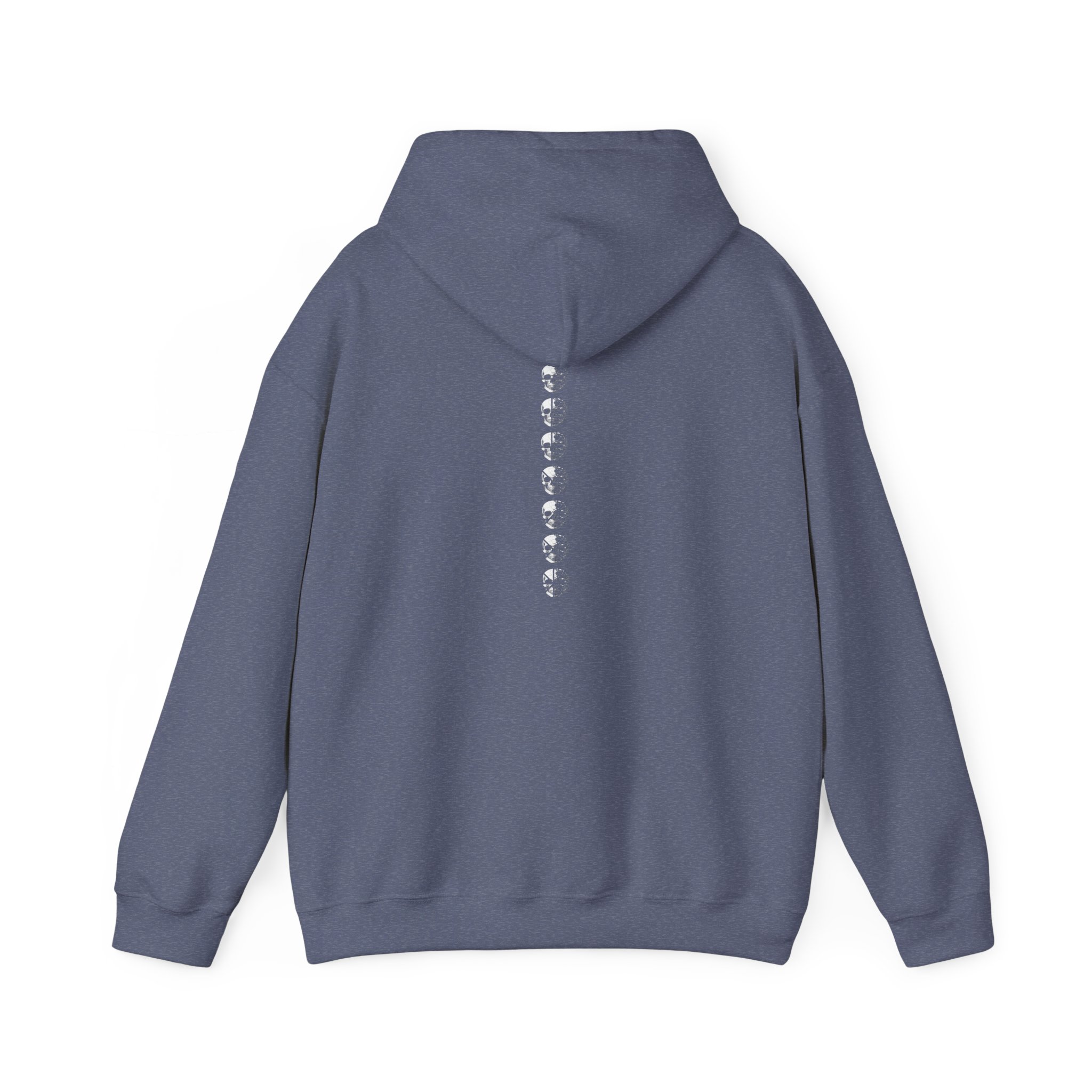 Minimal Skull Hoodie — Subtle White Skull Chest Design - Image 39