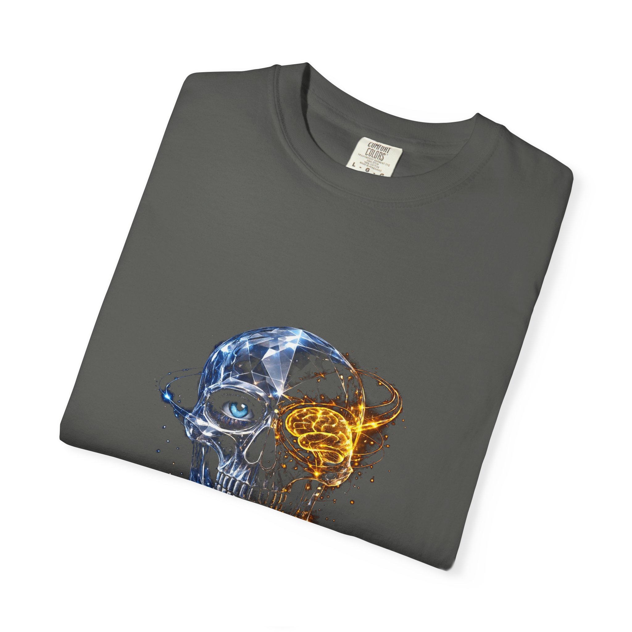 Skull and Rose Art Tee — Watercolor Skull Graphic T-Shirt - Image 25