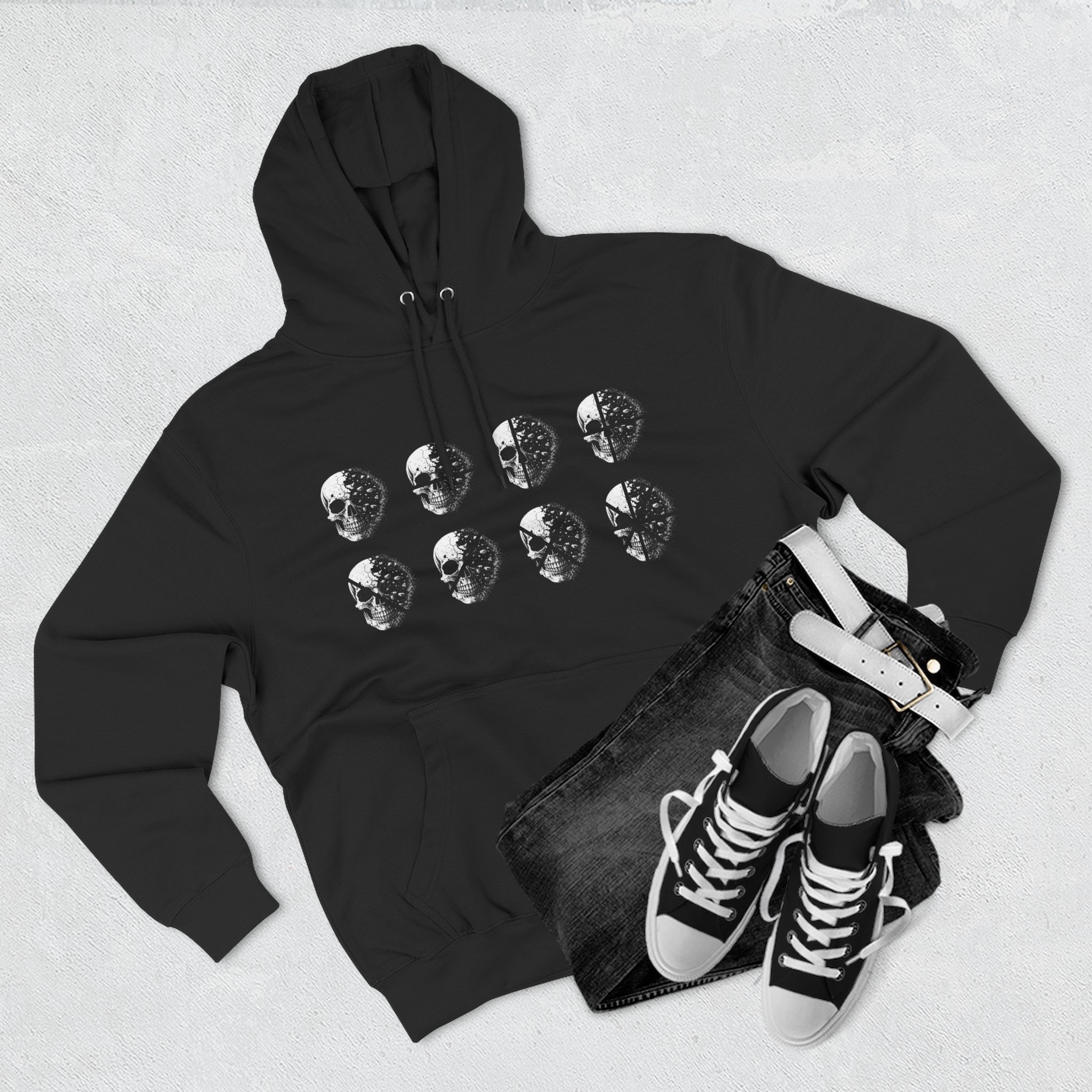 Stay Lucid Hoodie — Minimal Lunar Skull Graphic Pullover - Image 15