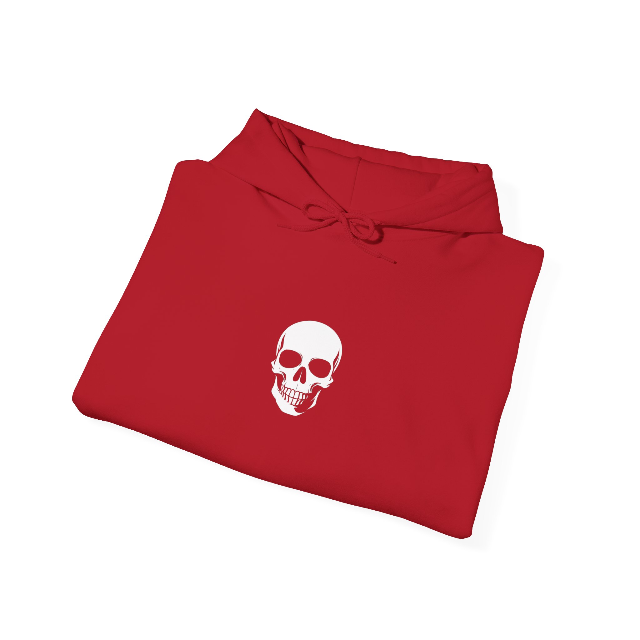 Minimal Skull Hoodie — Subtle White Skull Chest Design - Image 53