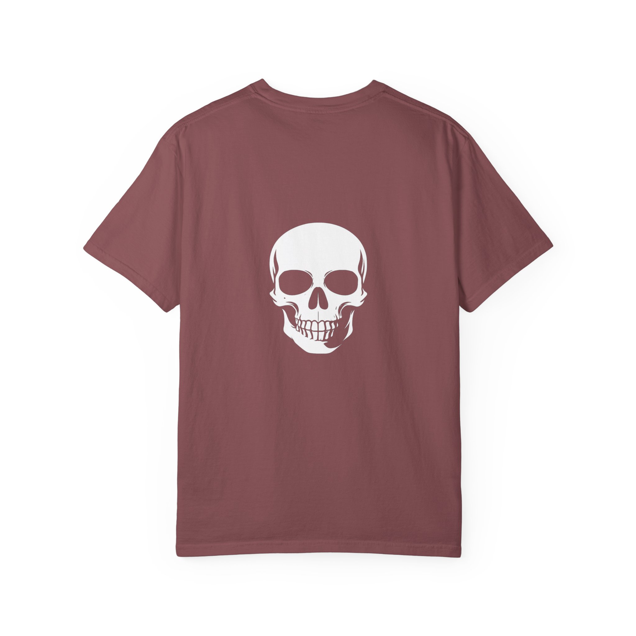 Skull Back Tee — 'Keep Going' Minimalist Garment-Dyed T-Shirt - Image 6