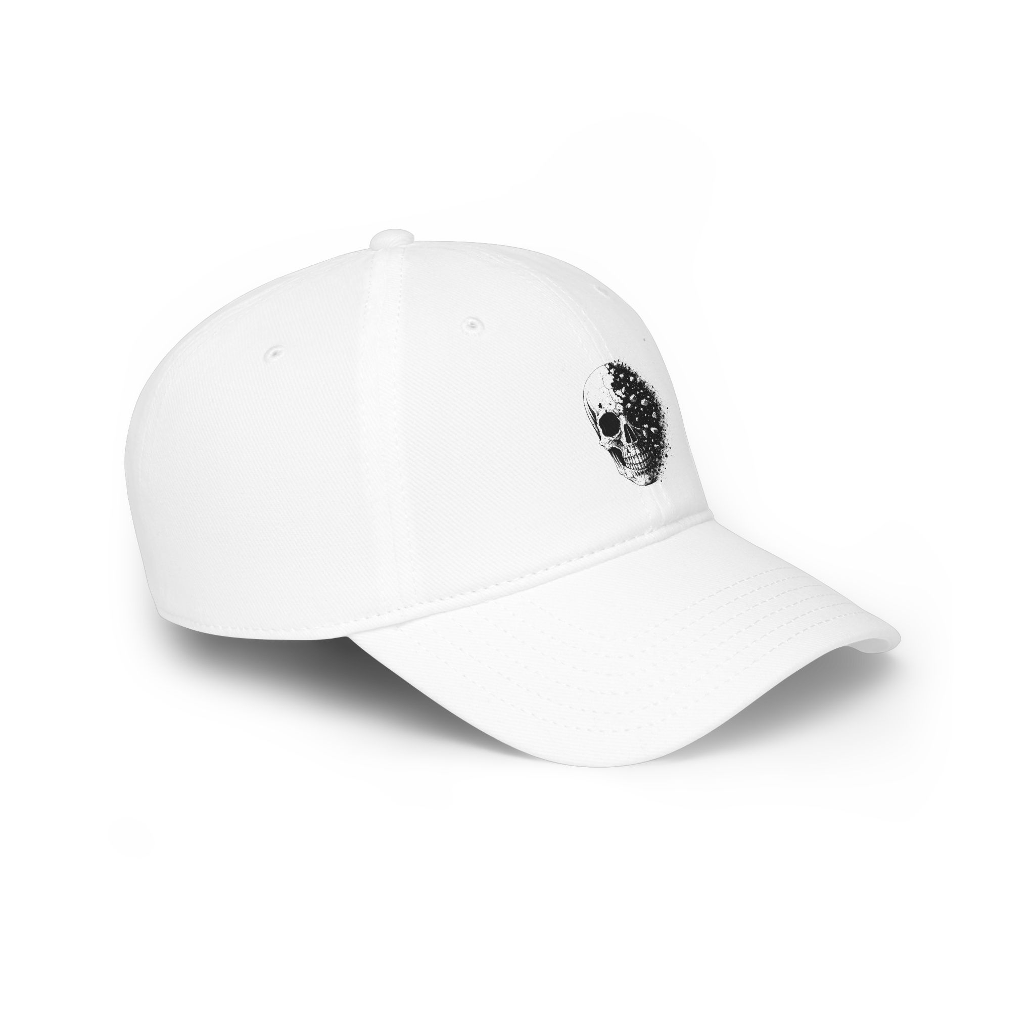 Skull Fade Low Profile Baseball Cap — Minimal Gothic Moon Skull Design - Image 5