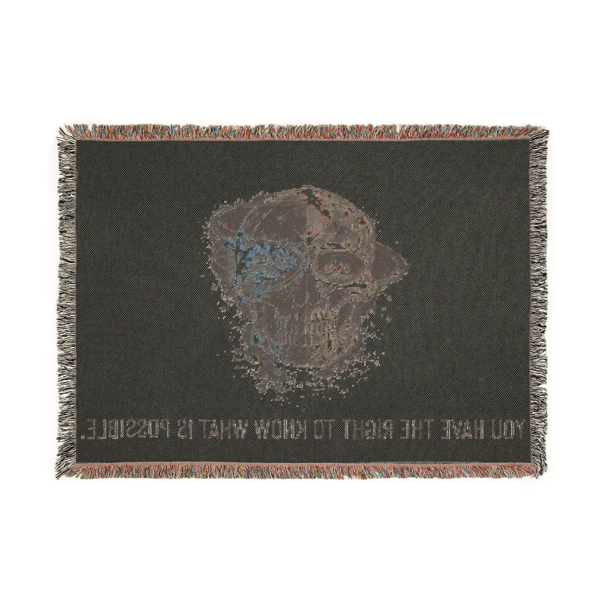 YHRK Woven Blanket — You Have The Right To Know What Is Possible. · LVL4 · Skull LVL4 - Image 3