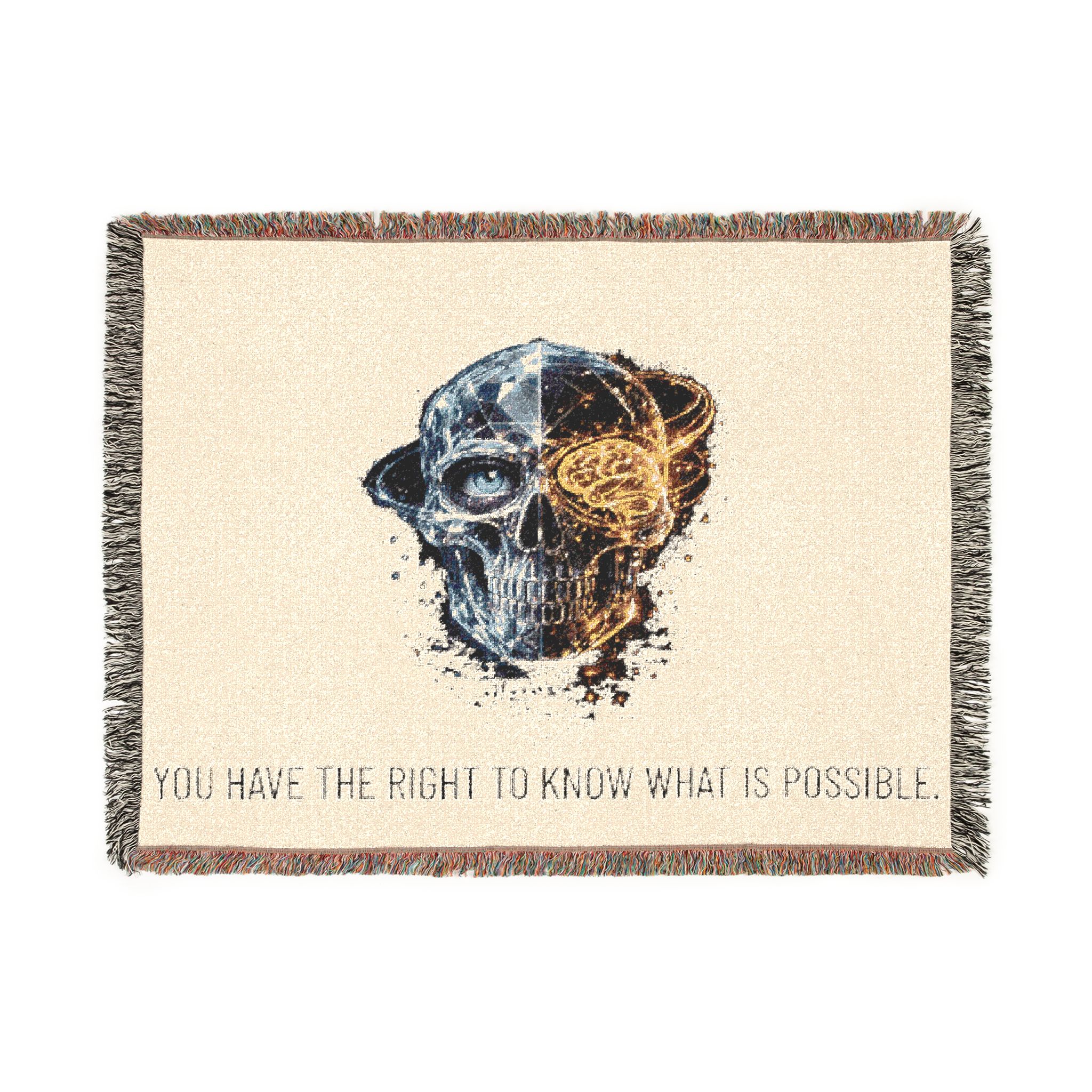 YHRK Woven Blanket — You Have The Right To Know What Is Possible. · LVL4 · Skull LVL4 - Image 11