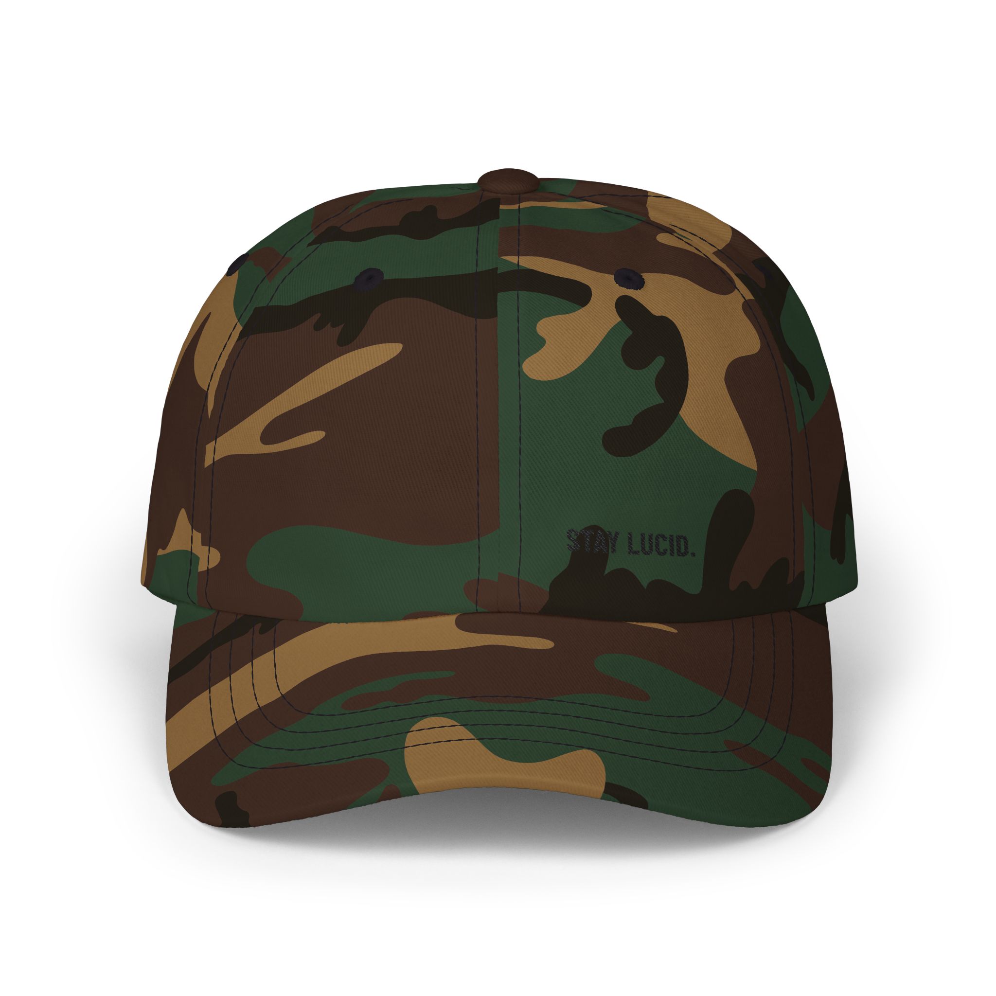Stay Lucid Dad Cap — Minimal Embroidered White Baseball Hat - Image 13