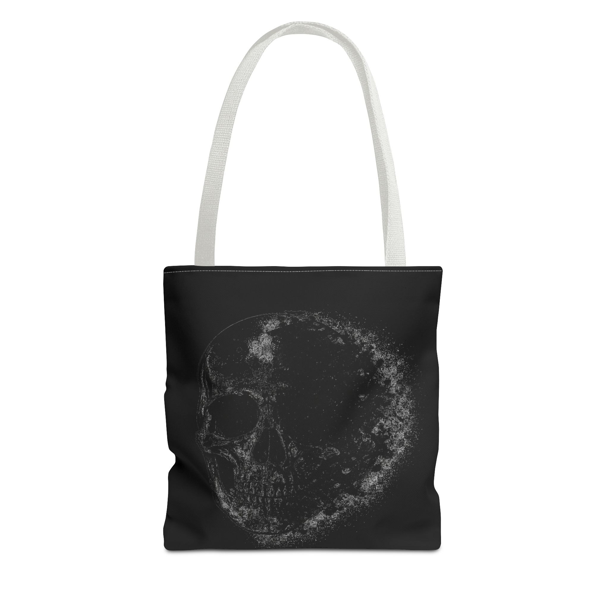 Dark Smoky Skull Tote Bag – Gothic AOP Canvas Shopper for Halloween & Everyday - Image 6