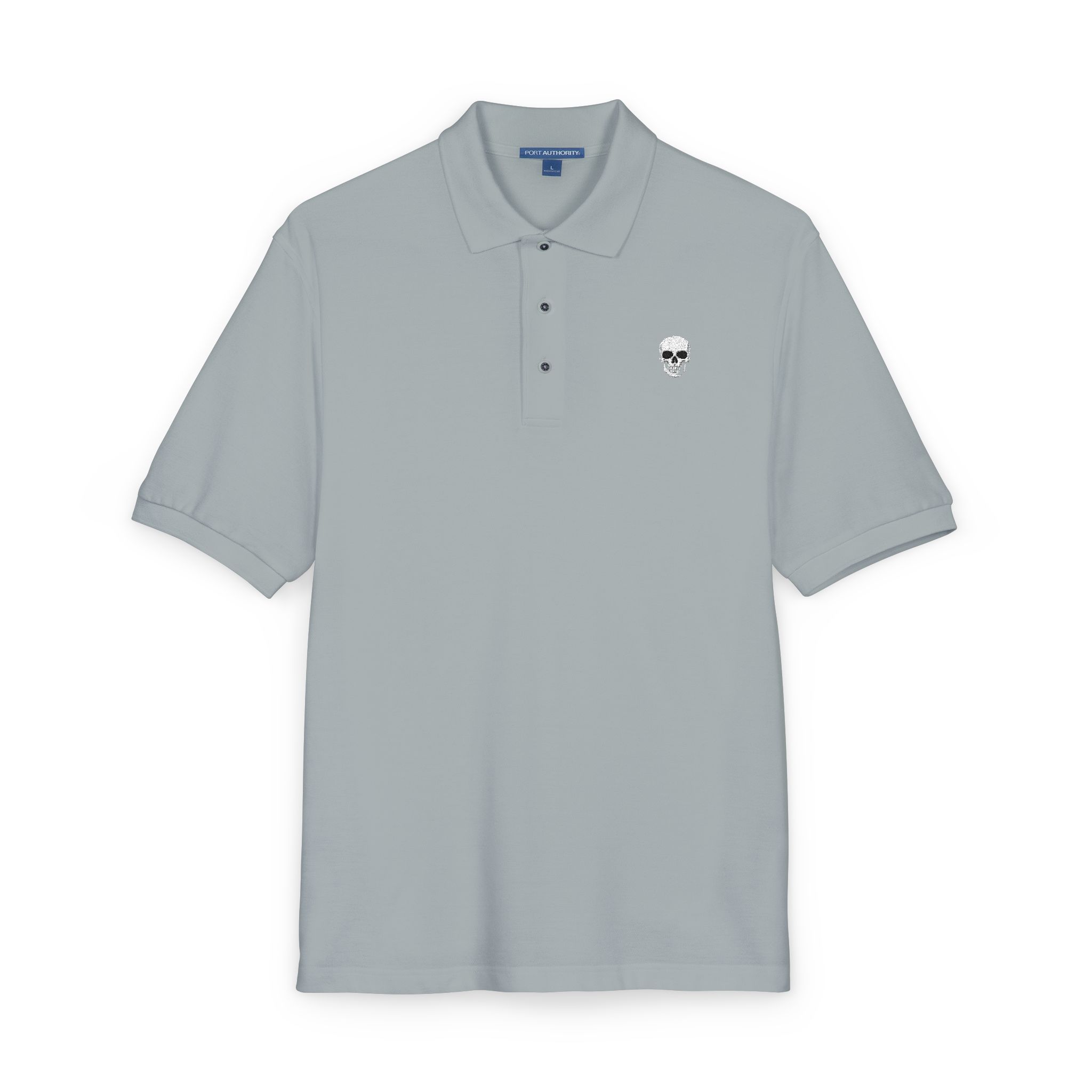 Skull & Roses Embroidered Polo Shirt - Image 3