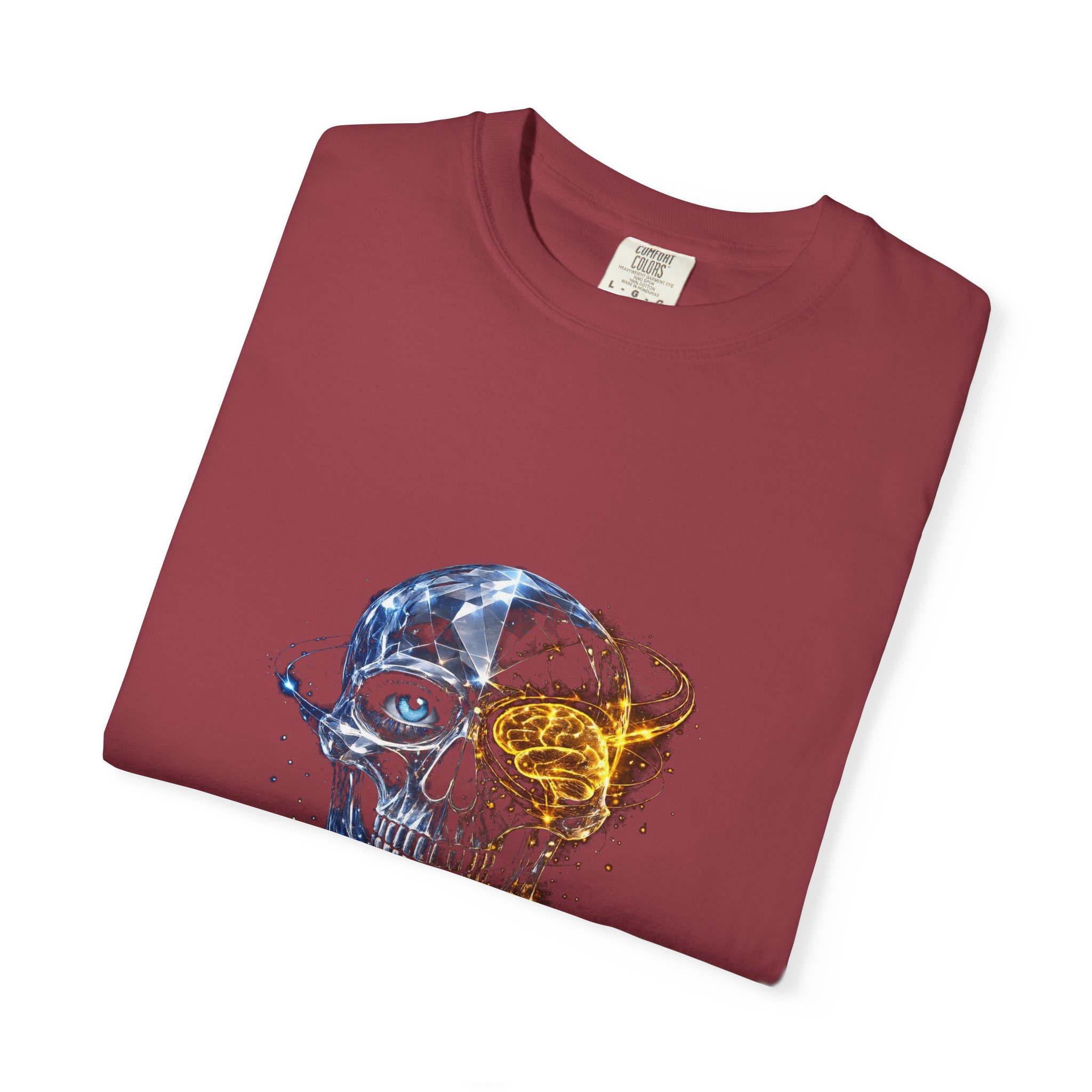 Skull and Rose Art Tee — Watercolor Skull Graphic T-Shirt - Image 43