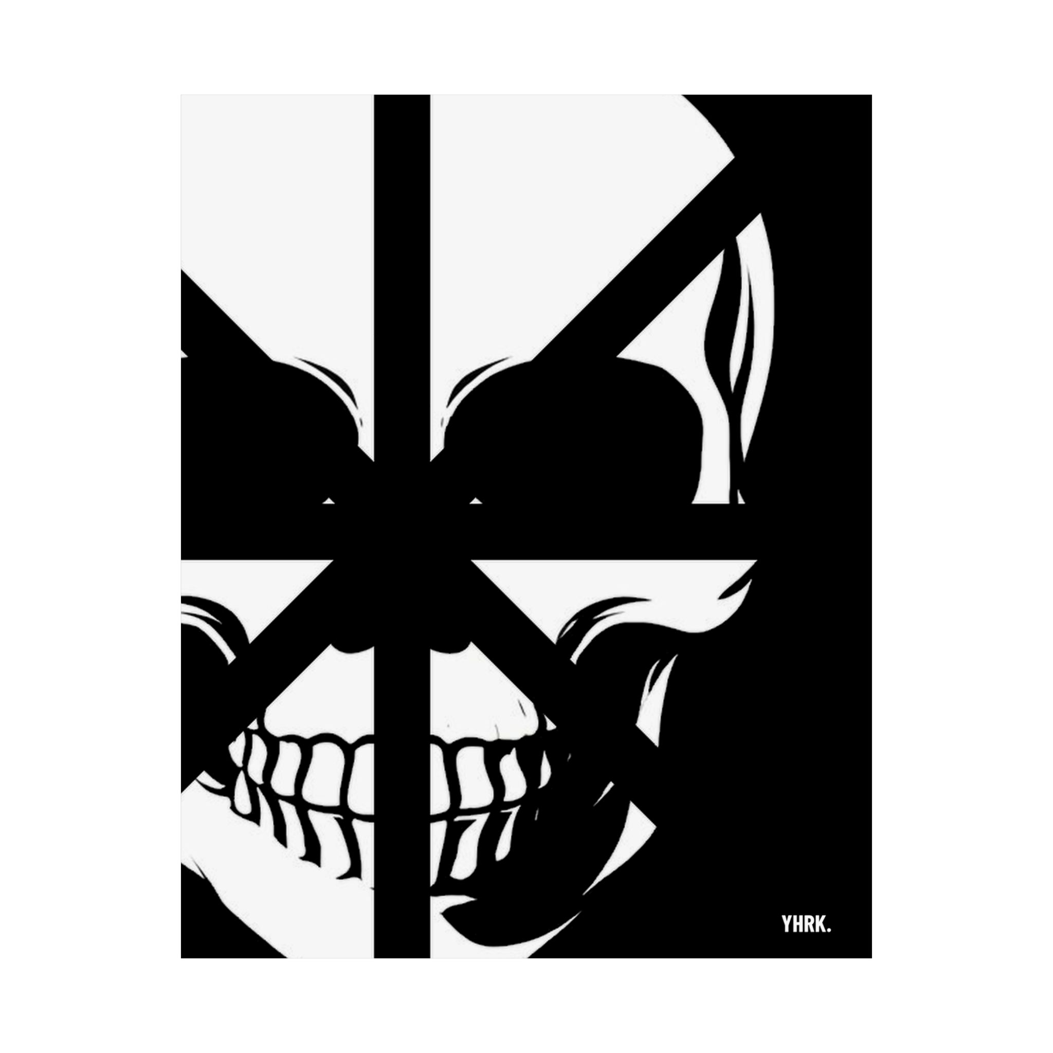 Skull Window Matte Poster — Black & White Gothic Wall Art - Image 7