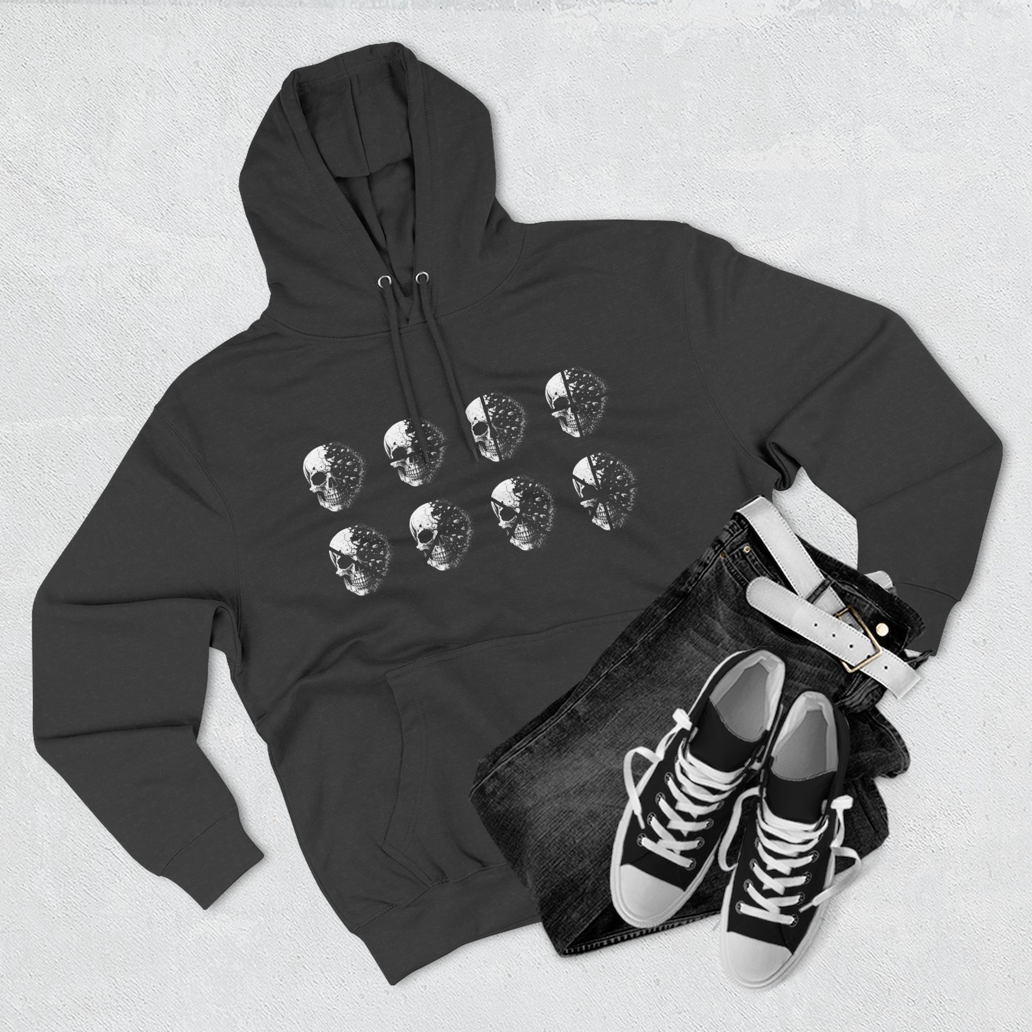 Stay Lucid Hoodie — Minimal Lunar Skull Graphic Pullover - Image 11