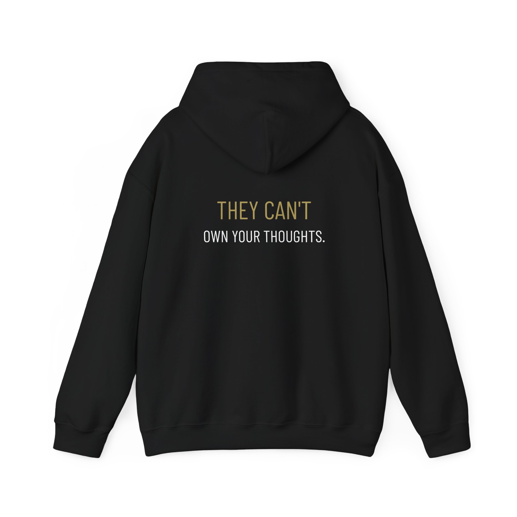 They Can't Own Your Thoughts Hoodie — Solar Eclipse Minimalist Graphic - Image 3