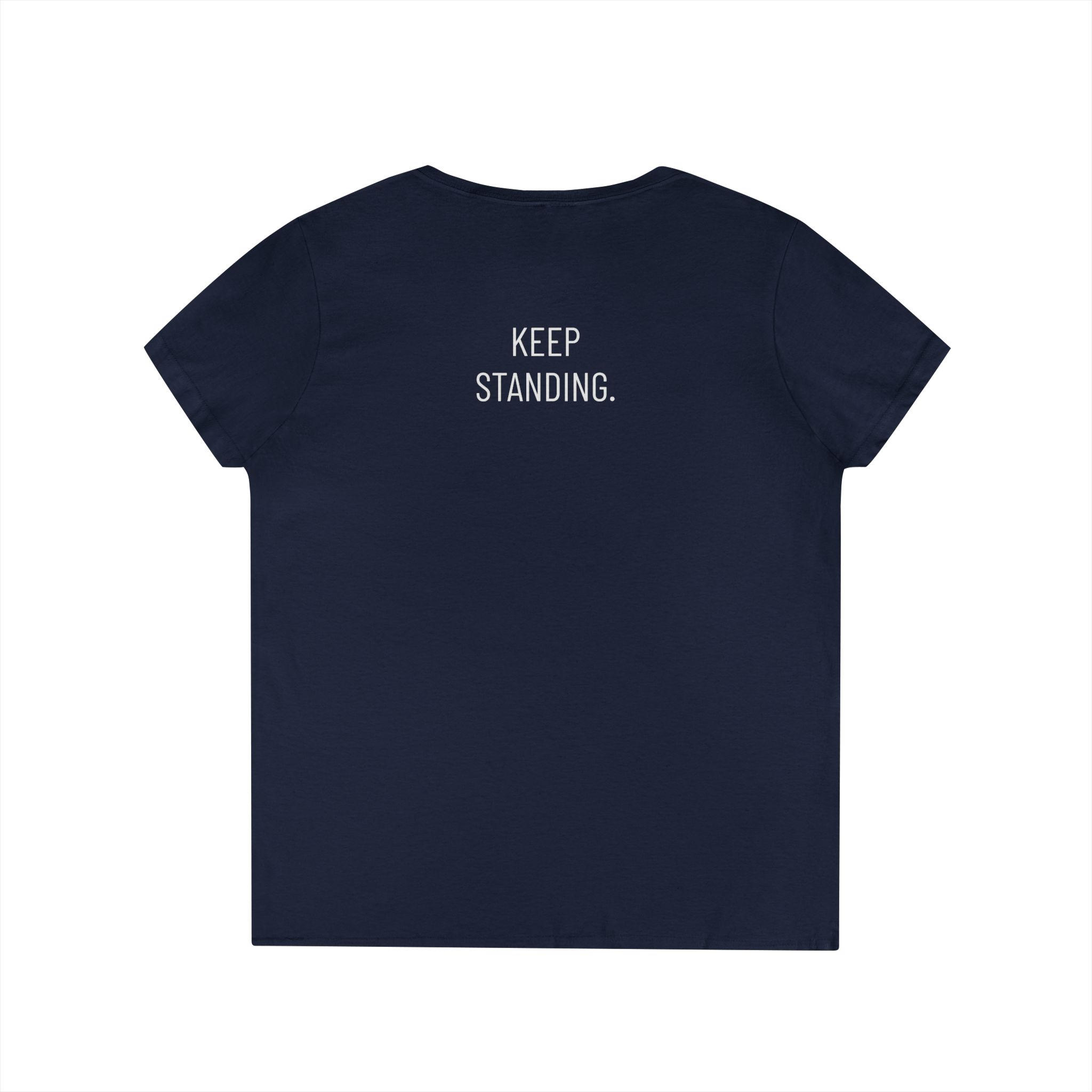 V-Neck T-Shirt — Minimalist Skull - Image 7