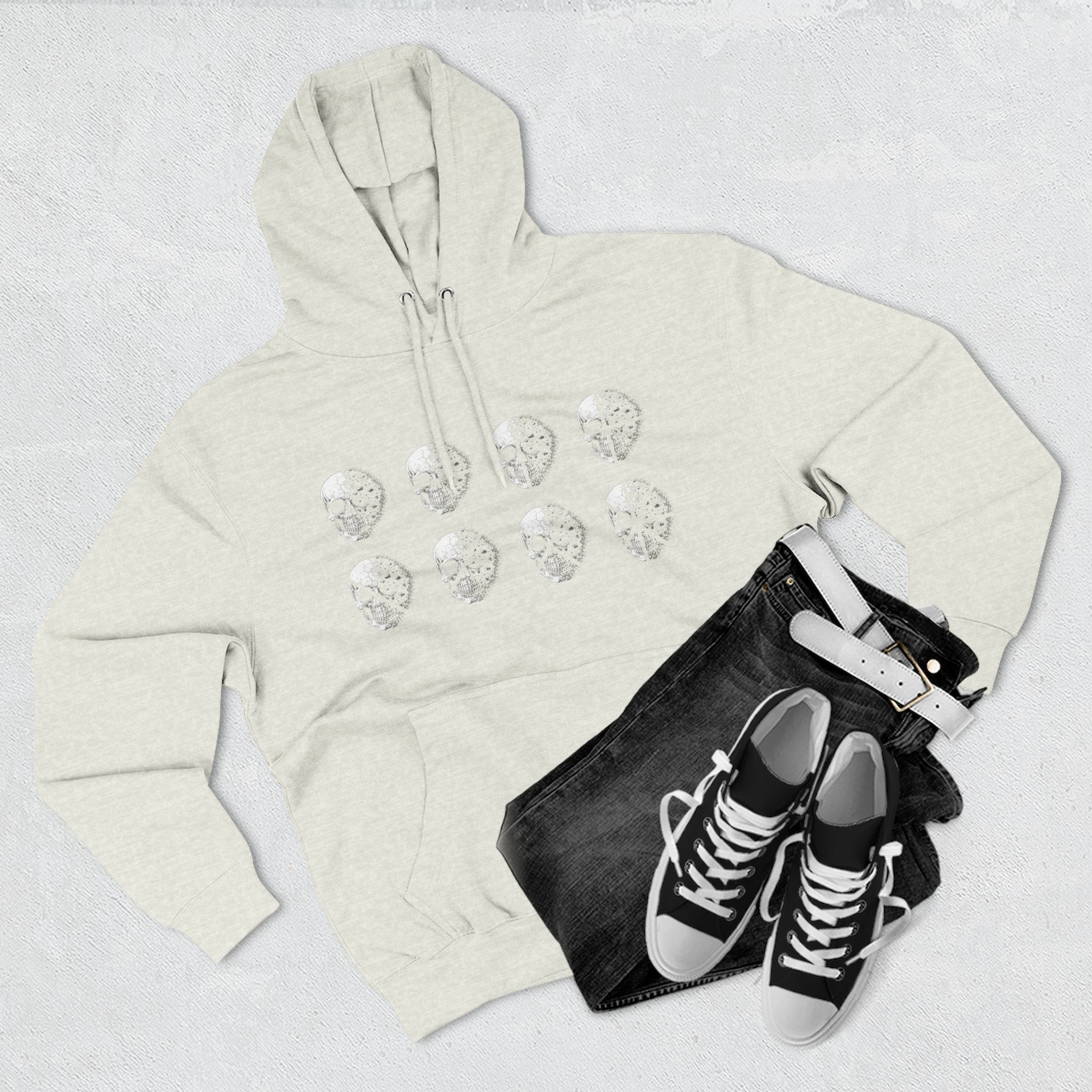 Stay Lucid Hoodie — Minimal Lunar Skull Graphic Pullover - Image 27