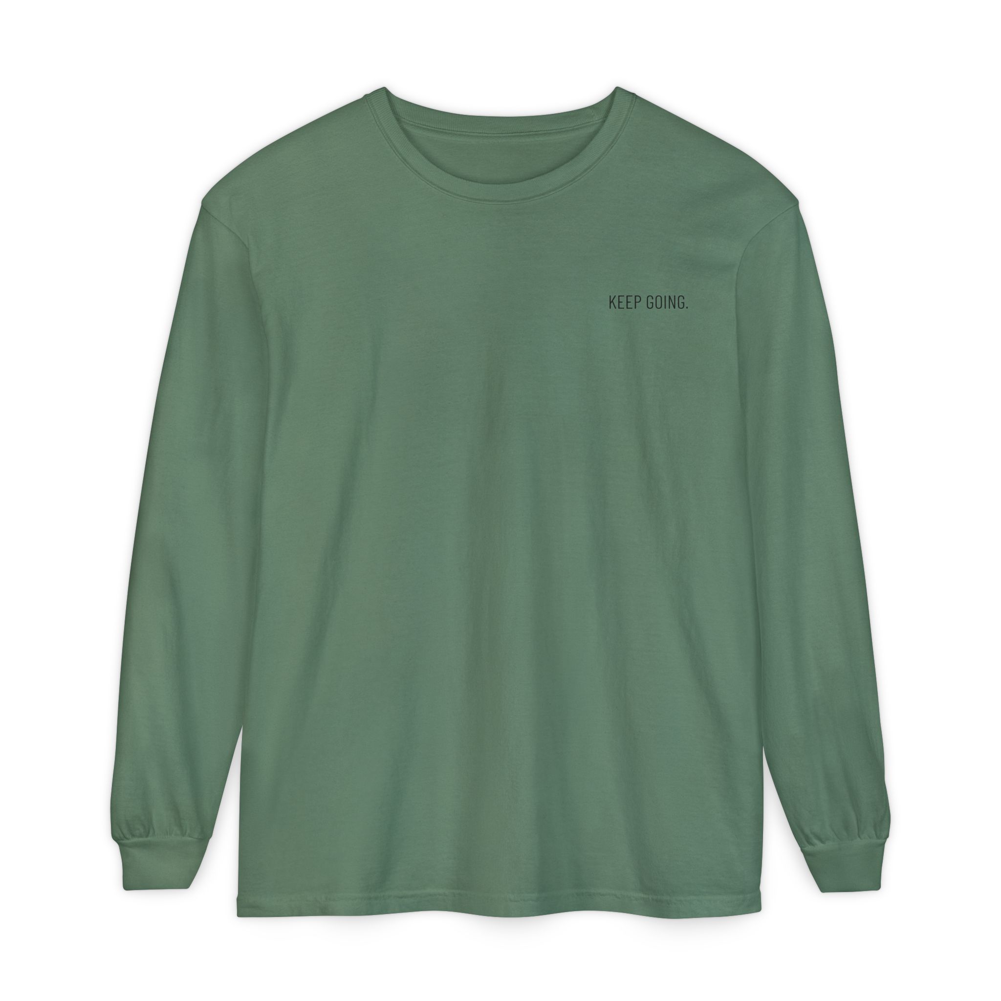 Keep Going Long Sleeve Tee — Minimal Skull Graphic - Image 10