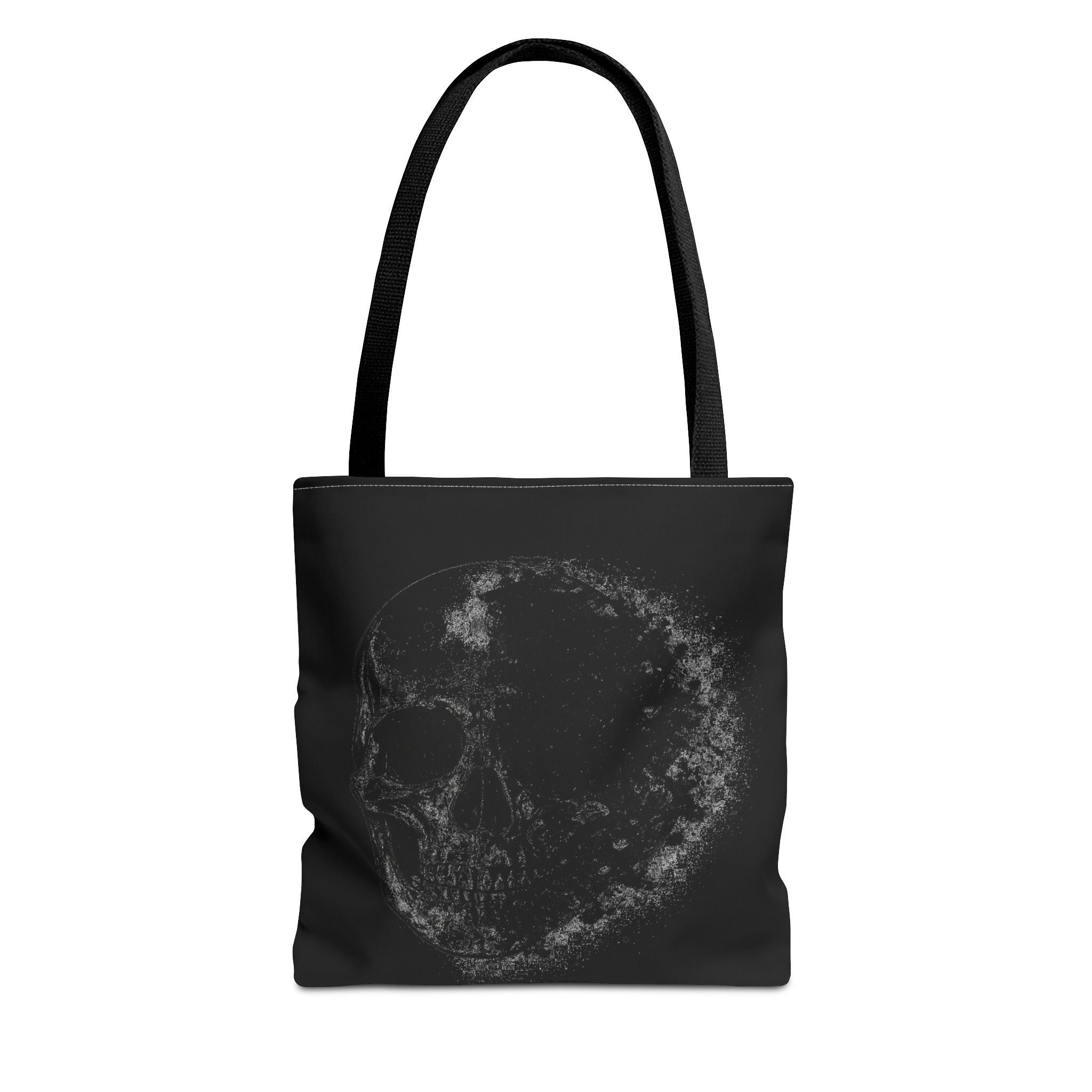 Dark Smoky Skull Tote Bag – Gothic AOP Canvas Shopper for Halloween & Everyday - Image 2